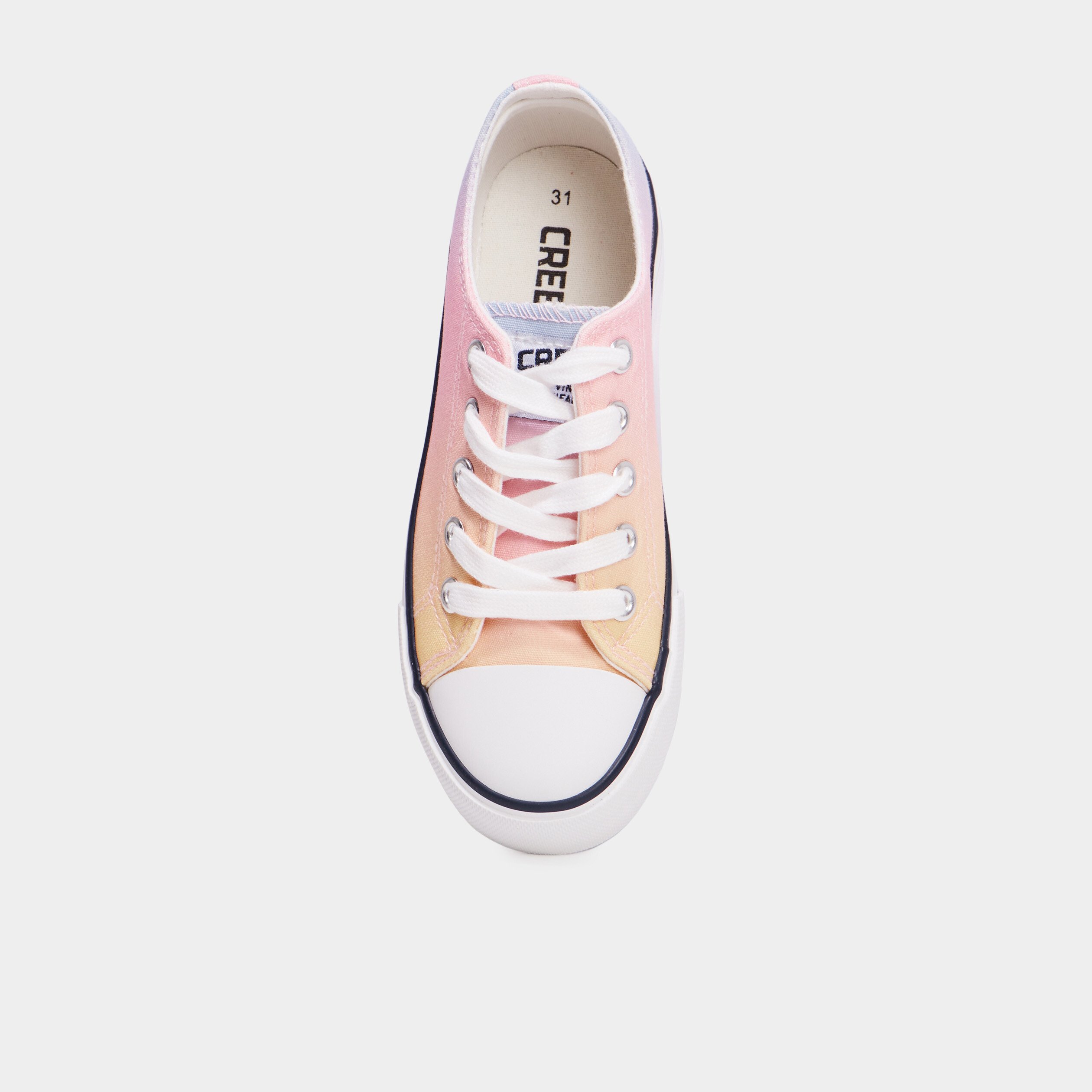 Tennis en toile à lacets Creeks multicolore fille