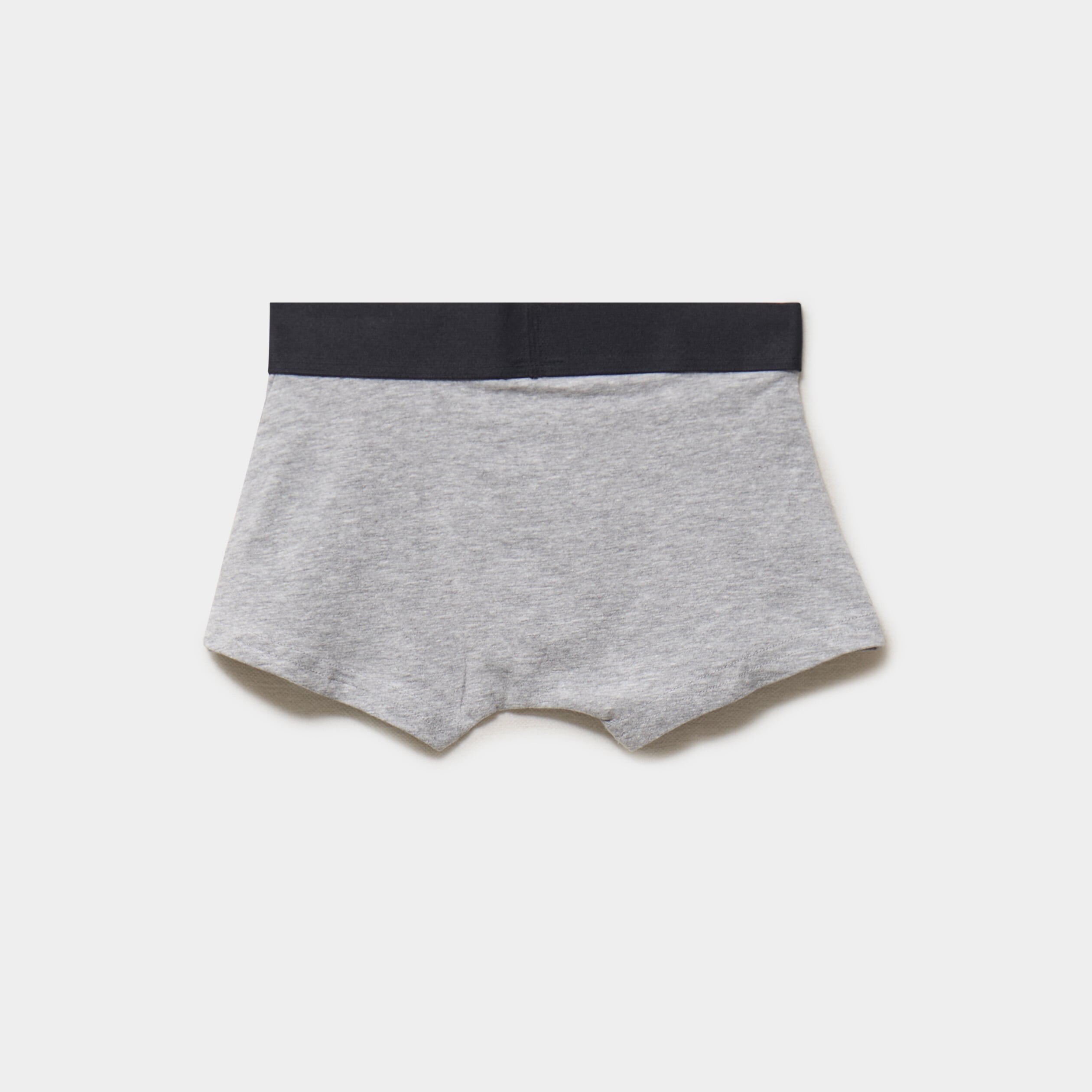 Lot 7 boxers coton stretch gris clair gar&ccedil;on