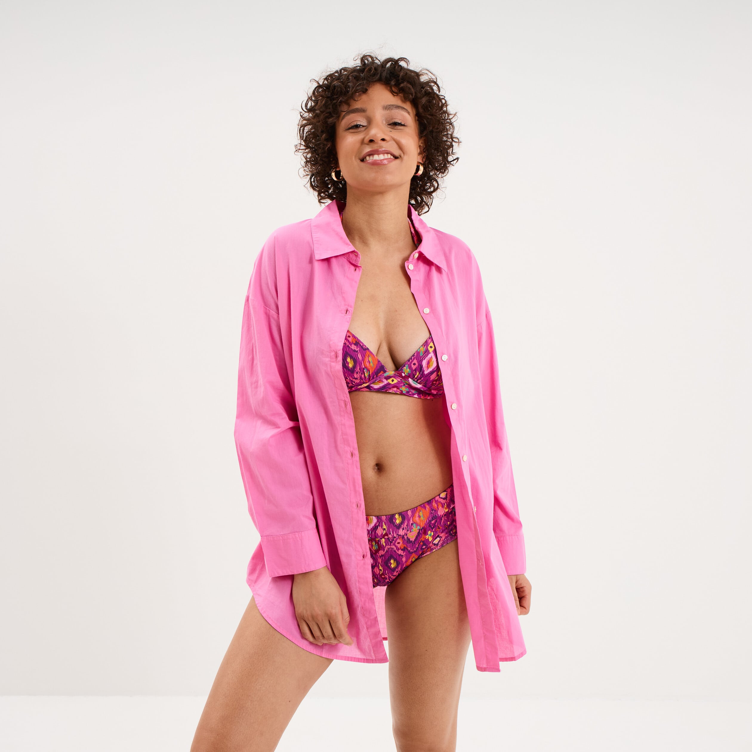 Bas de maillot de bain shorty violet femme