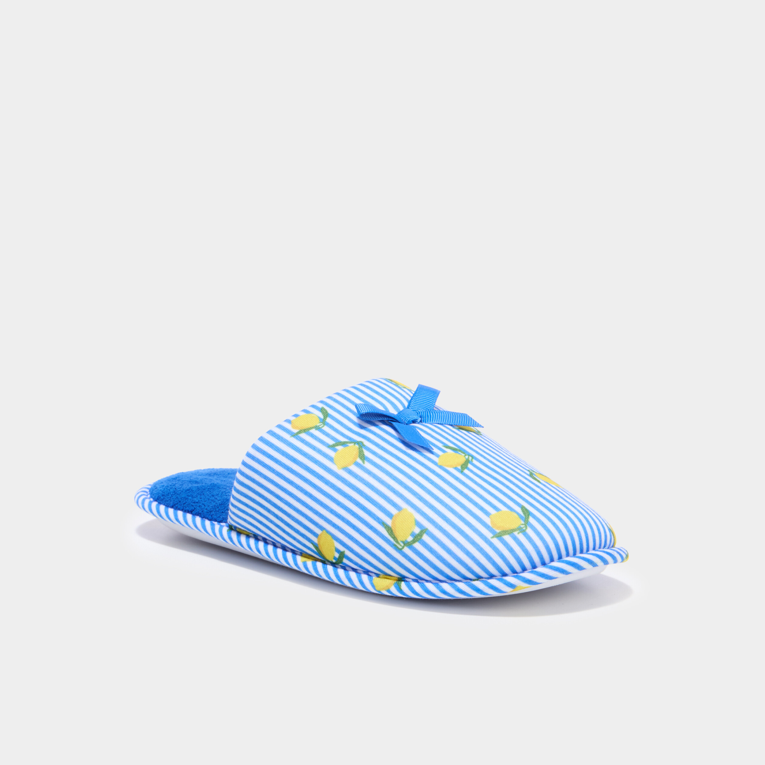 Chaussons mules doubl&eacute;s multicolore femme