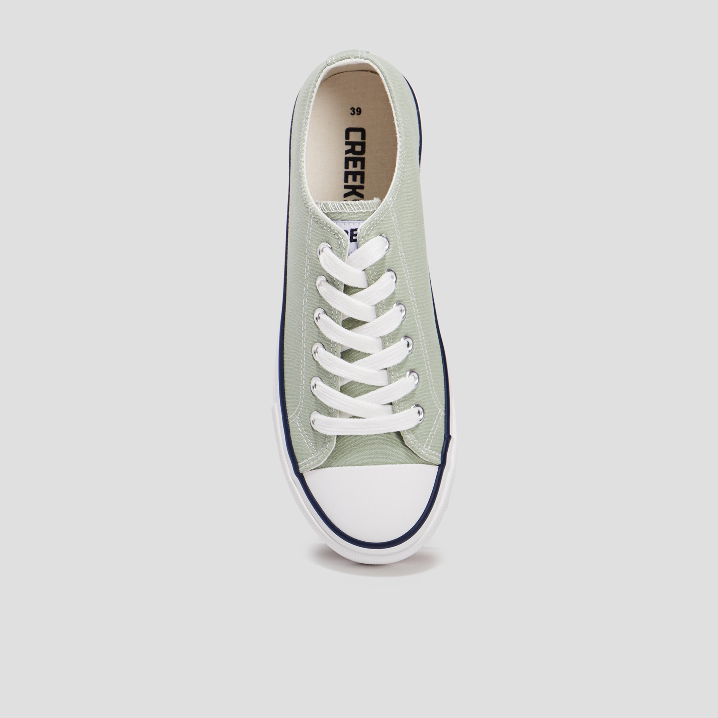 tennis en toile a lacets creeks vert clair femme Tennis en toile à lacets Creeks vert clair femme