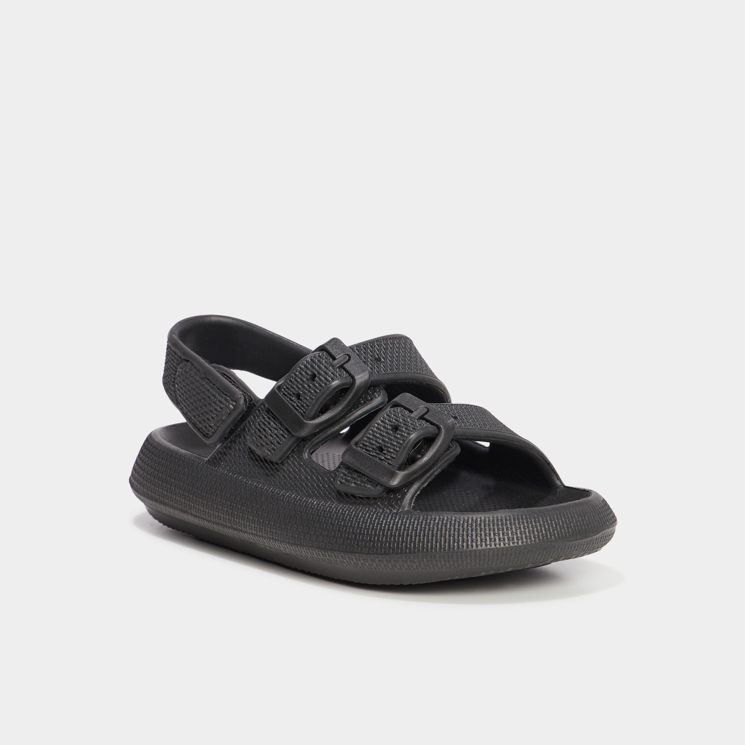 mules de plage avec boucles noir garcon Mules de plage avec boucles noir garçon