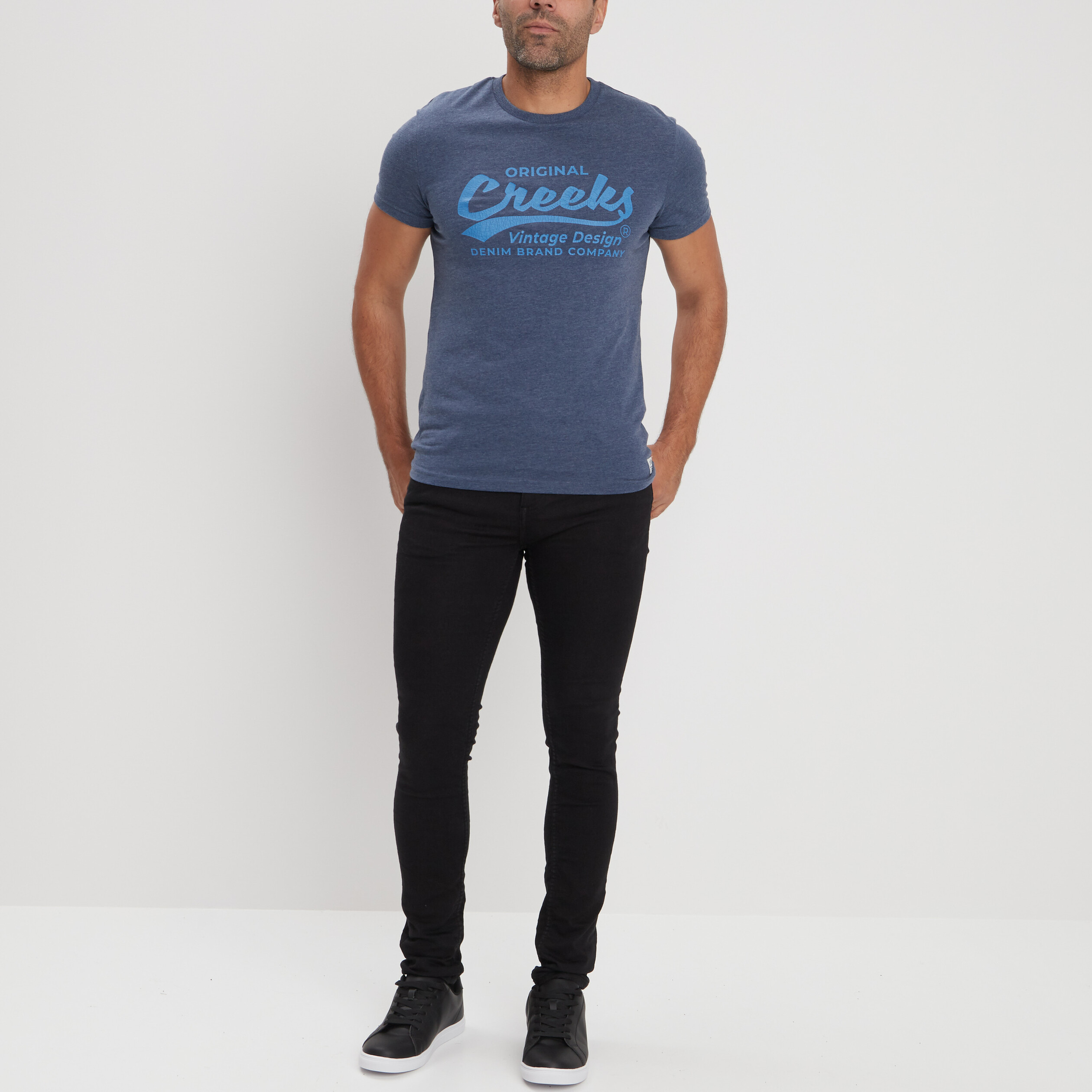 Jeans skinny taille standard noir homme