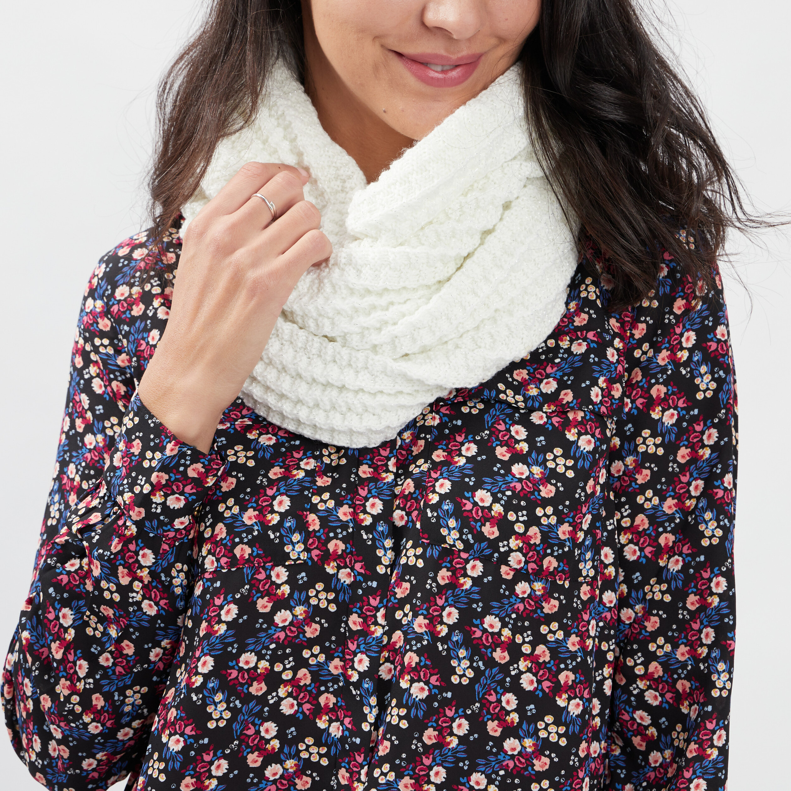 Snood doublé sable femme
