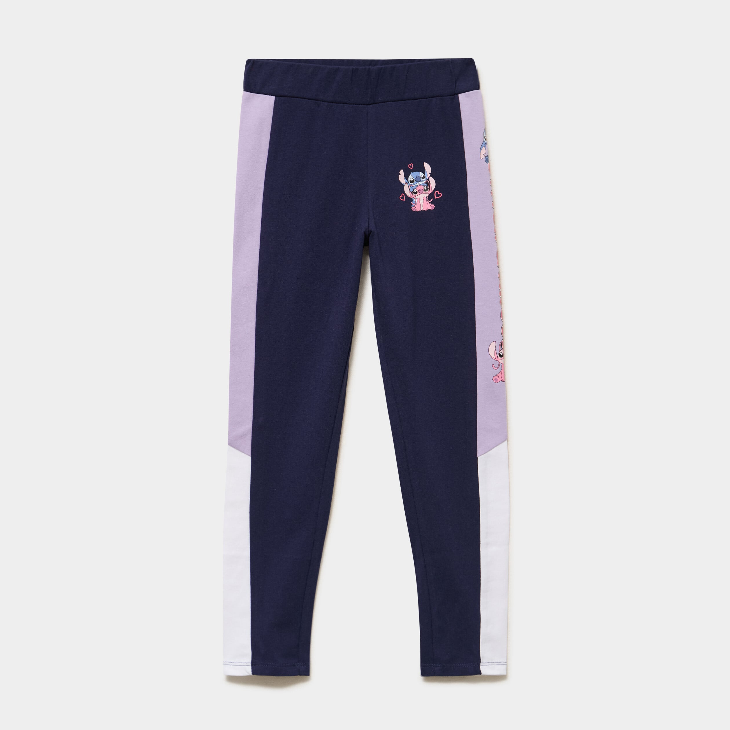 Legging taille &eacute;lastiqu&eacute;e Stitch bleu marine fille