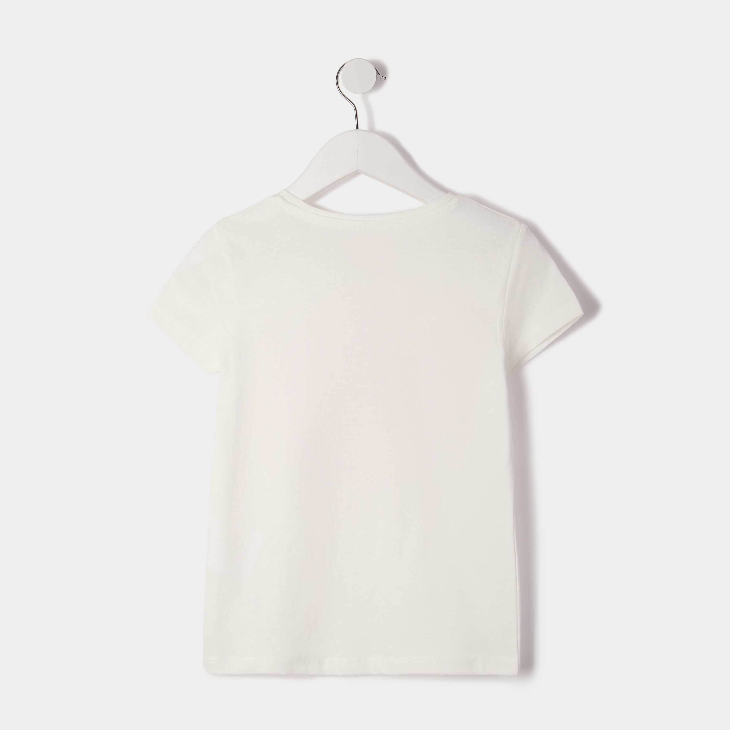 t shirt a manches courtes ecru fille T-shirt à manches courtes ecru fille