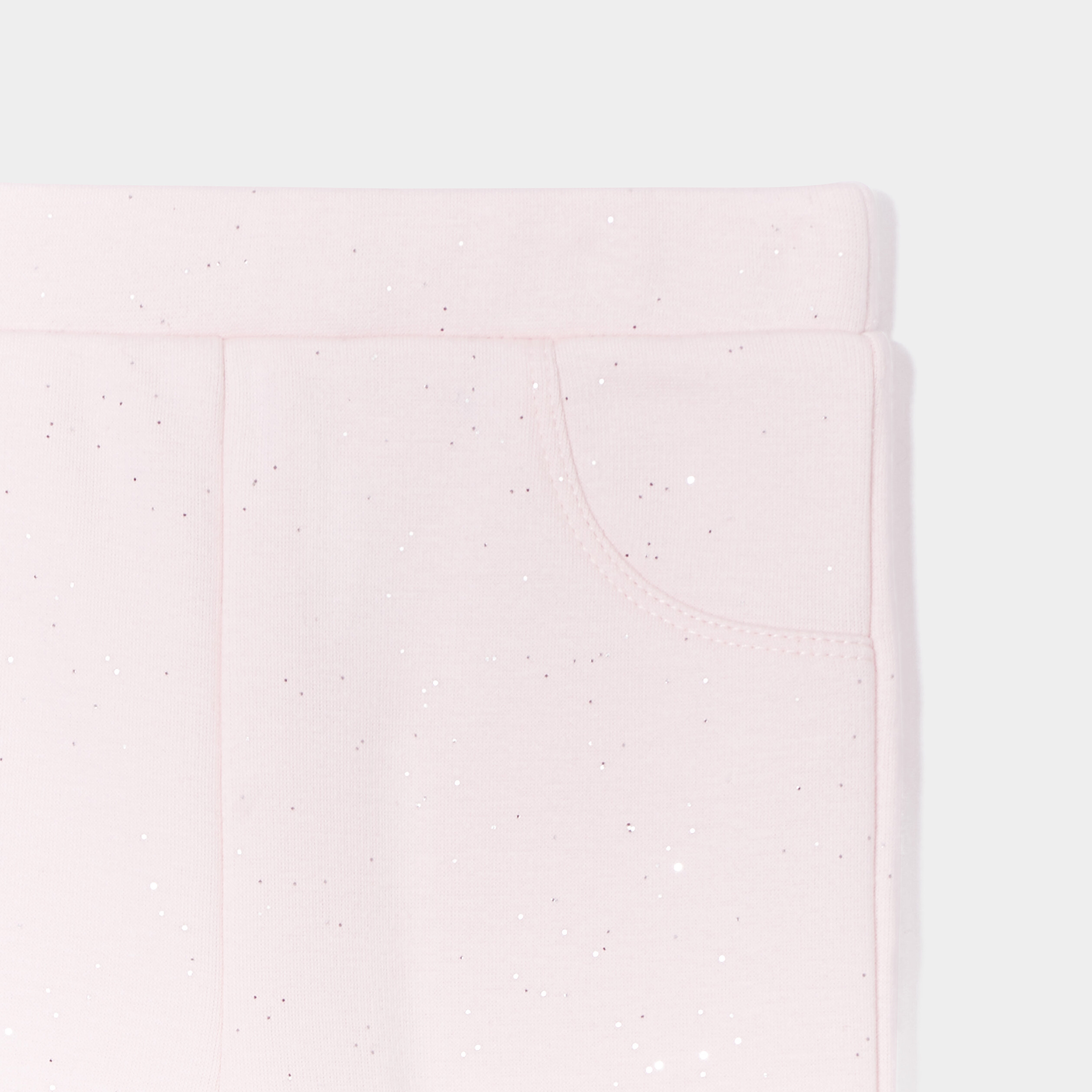 pantalon double a paillettes rose clair bebef Pantalon doublé à paillettes rose clair bébé fille