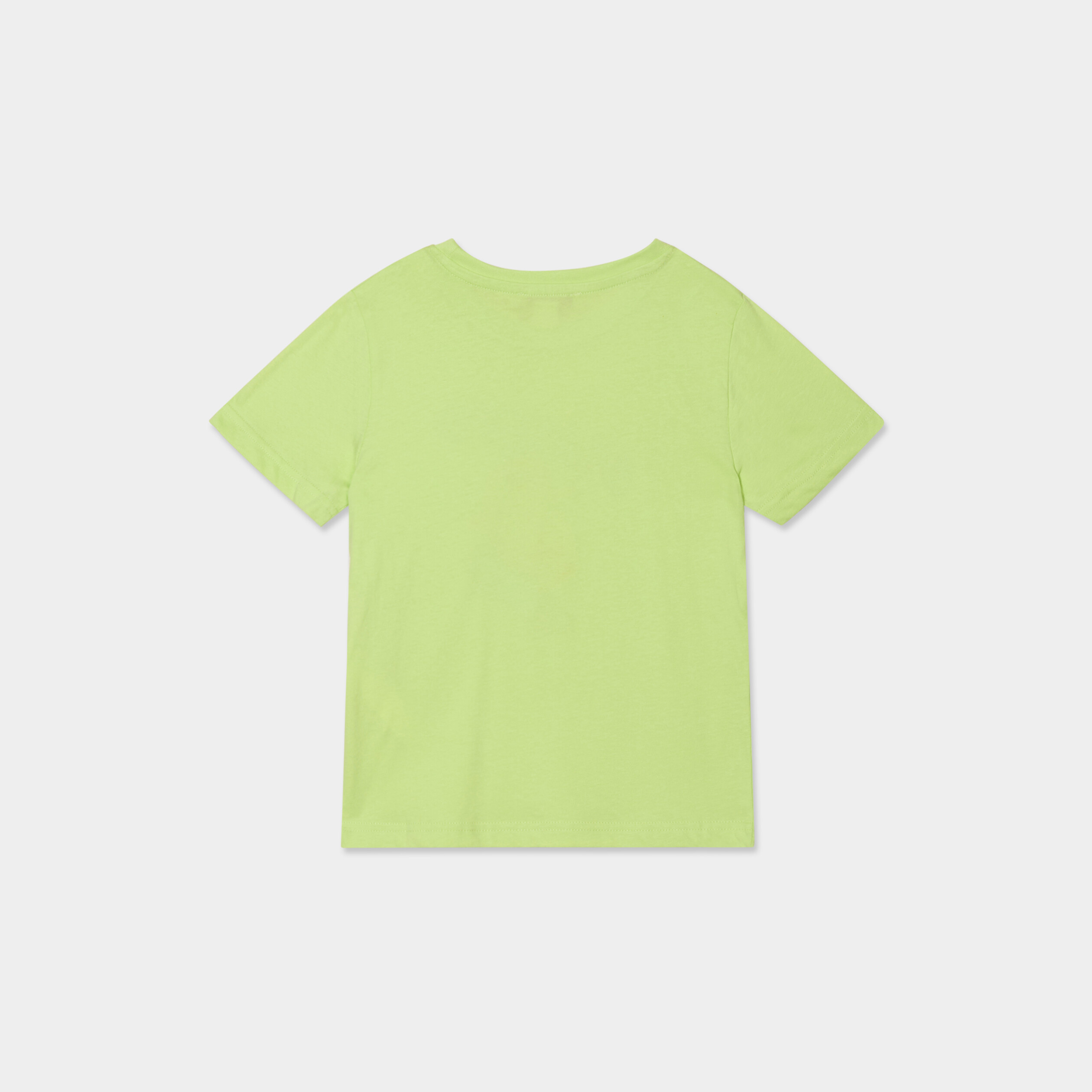 Ensemble pyjama t-shirt et short coton vert anis gar&ccedil;on
