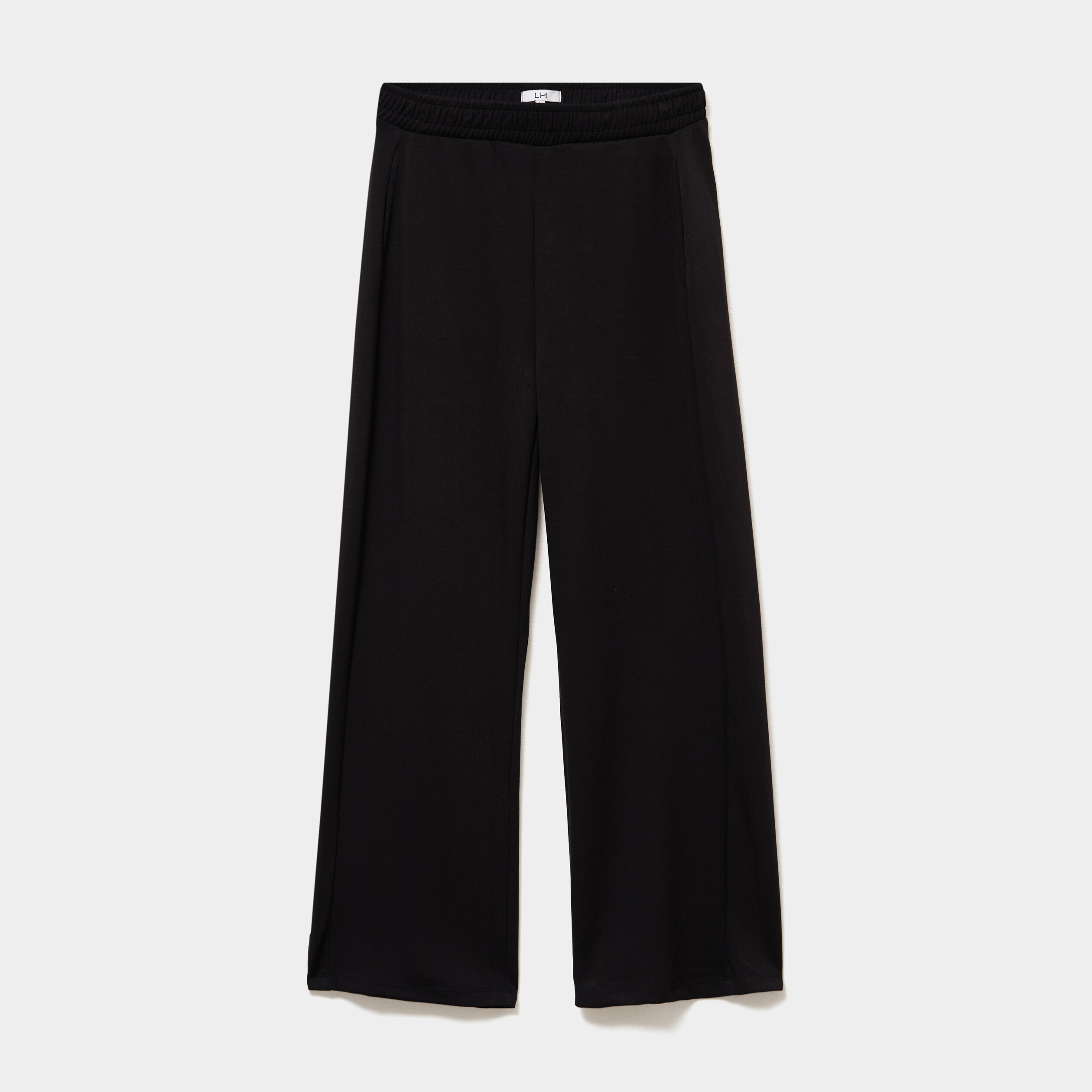 Pantalon de jogging large molletonn&eacute; noir femme