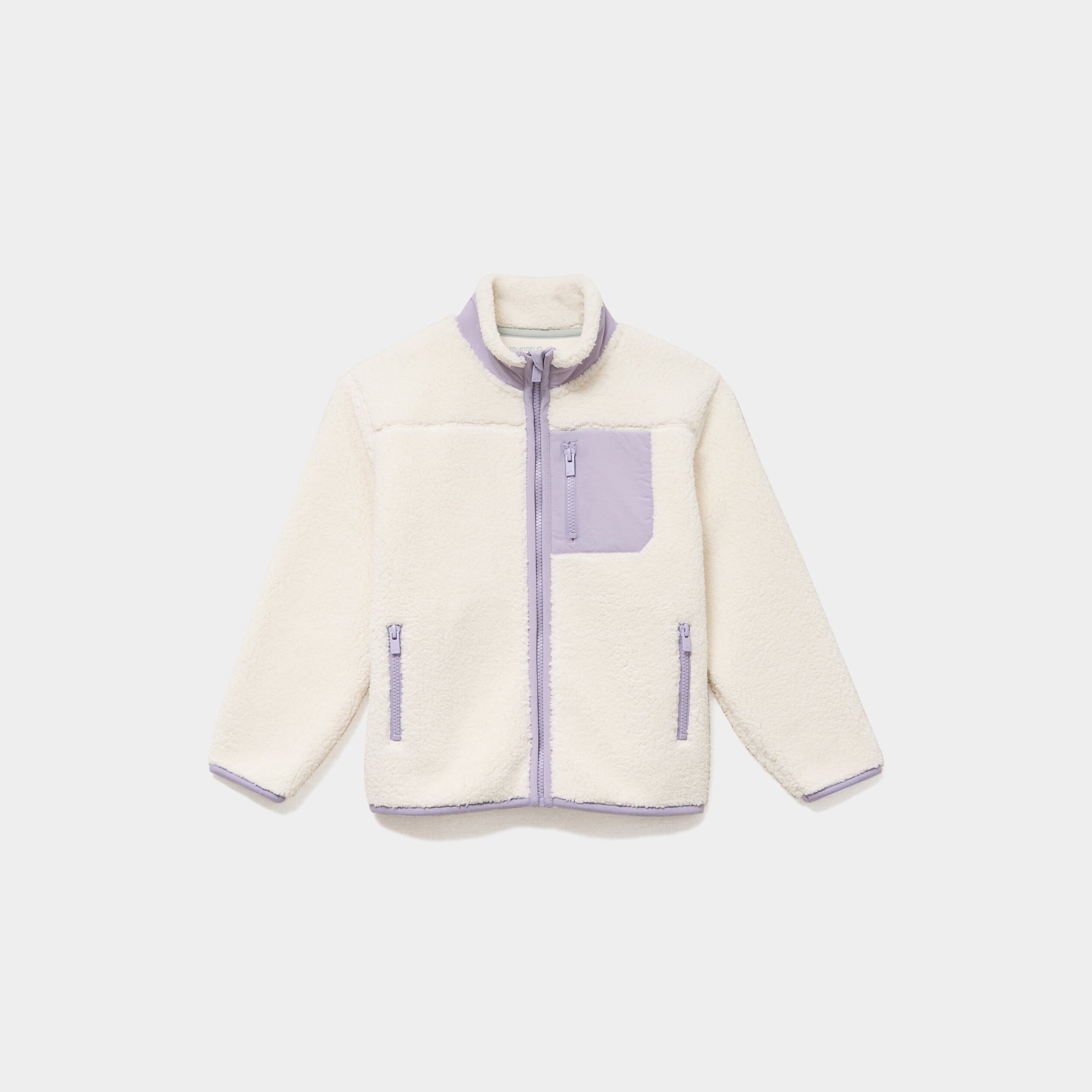 Gilet zipp&eacute; effet polaire blanc fille
