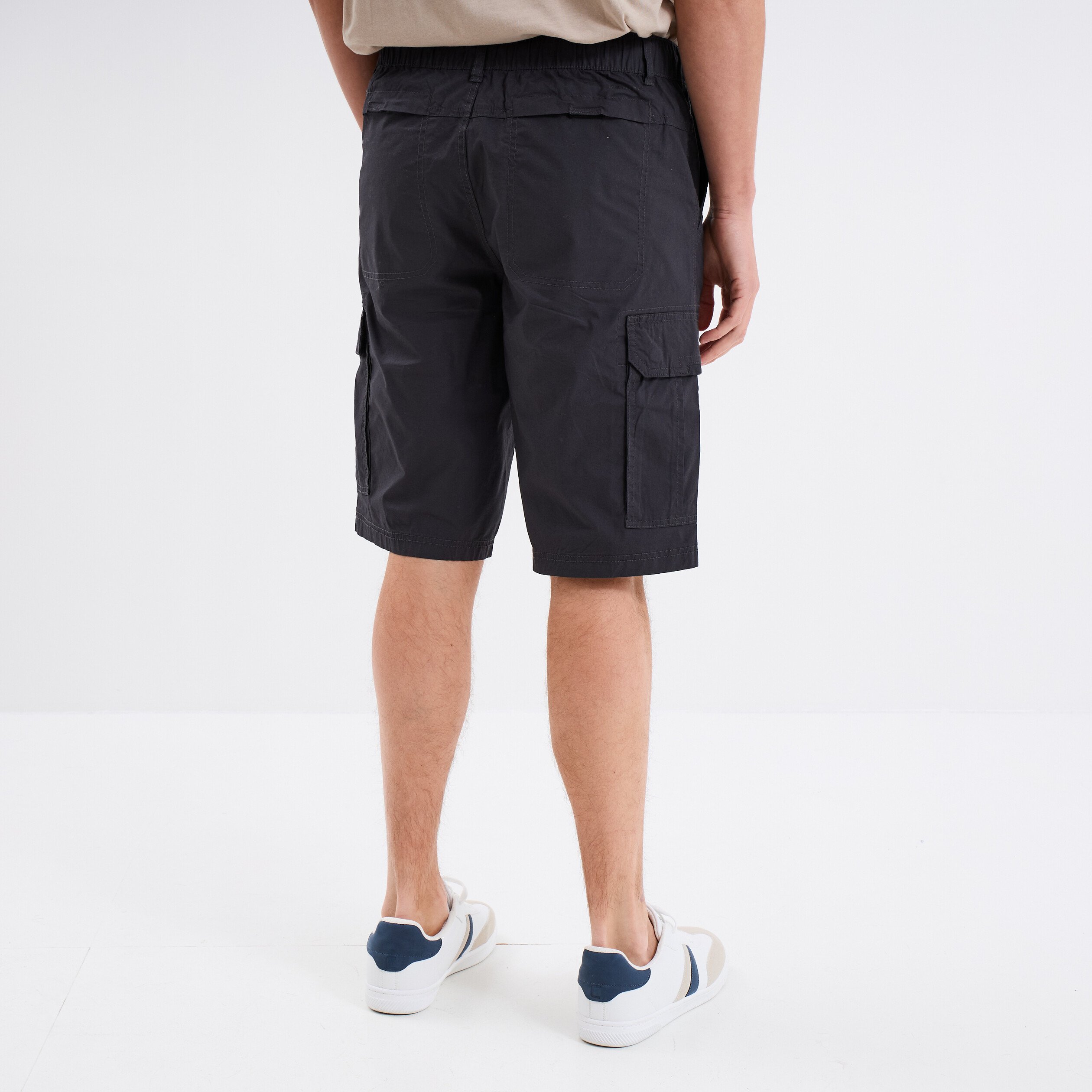 bermuda cargo droit coton majoritaire gris fonce homme Bermuda cargo droit coton majoritaire gris foncé homme