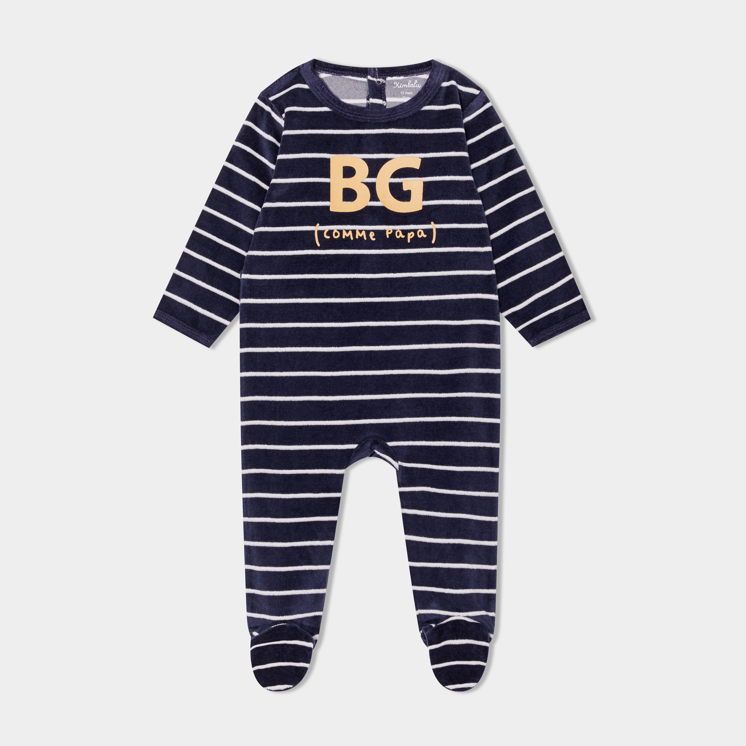 pyjama dors bien effet polaire bleu marine bebeg Pyjama dors-bien effet polaire bleu marine bébé garçon