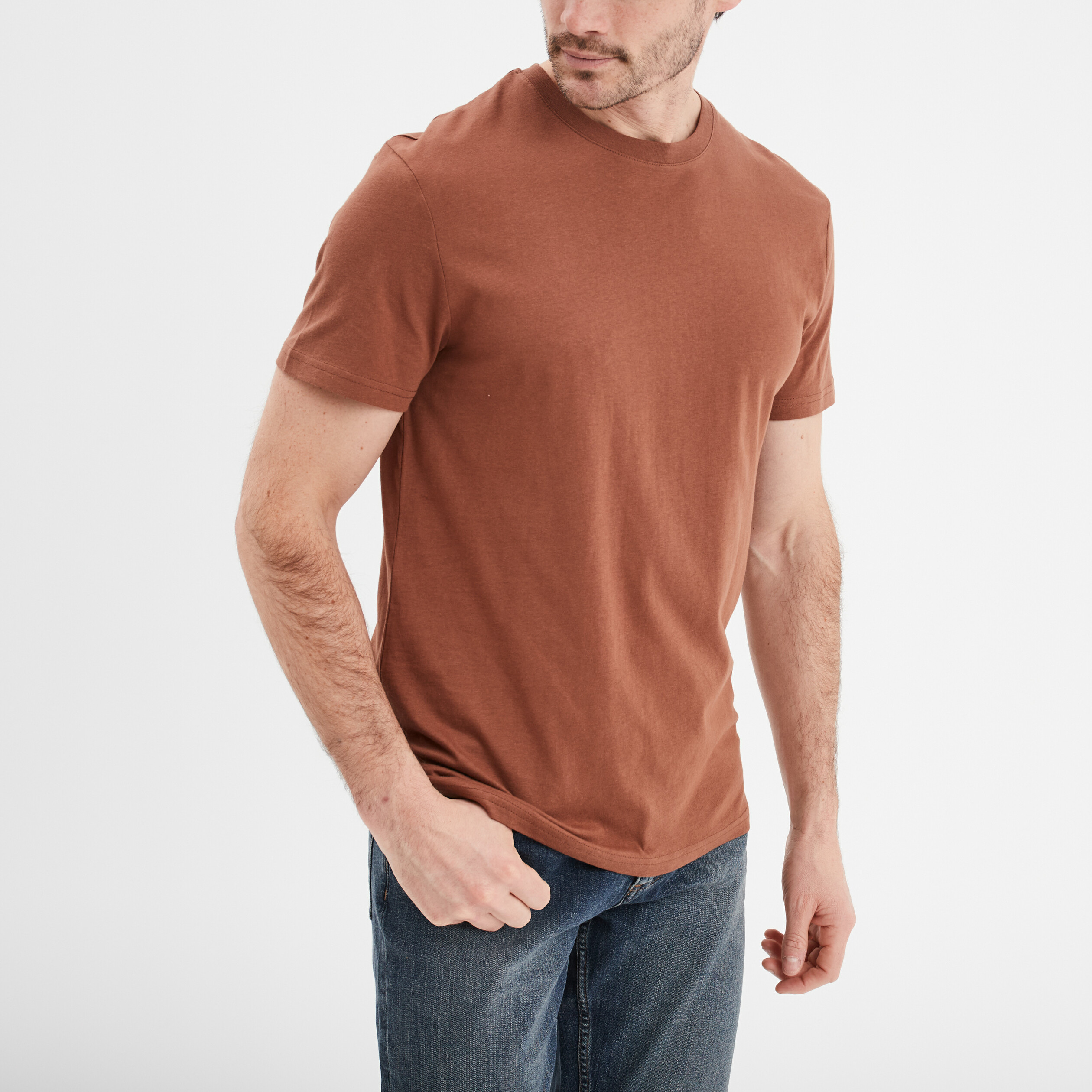 T-shirt Homme Etro Marron - Taille 17 (43) - Manches Longues Coupe Slim - Occasion Très Bon état