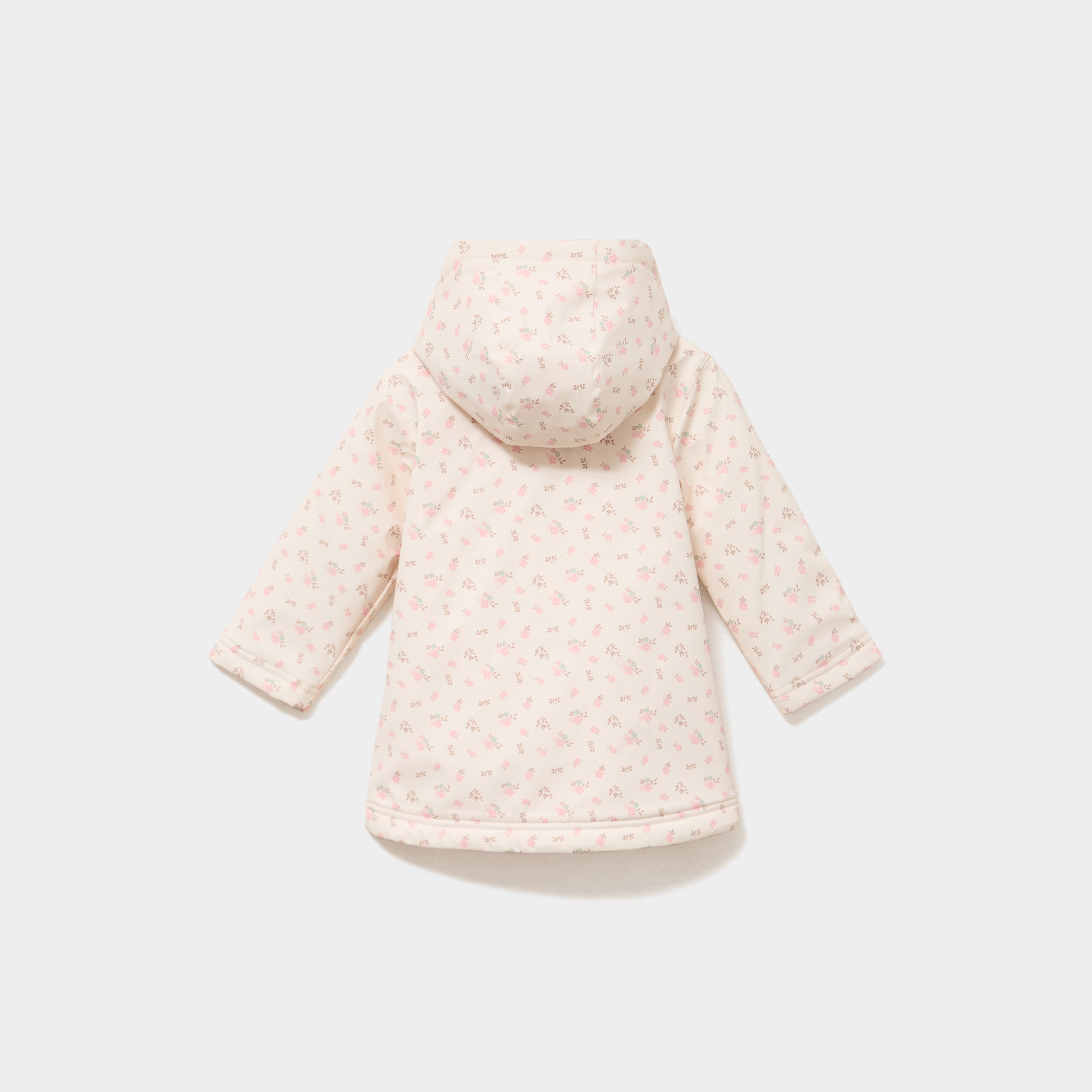 Parka imperm&eacute;able &agrave; capuche fourr&eacute;e bleu marine b&eacute;b&eacute; fille