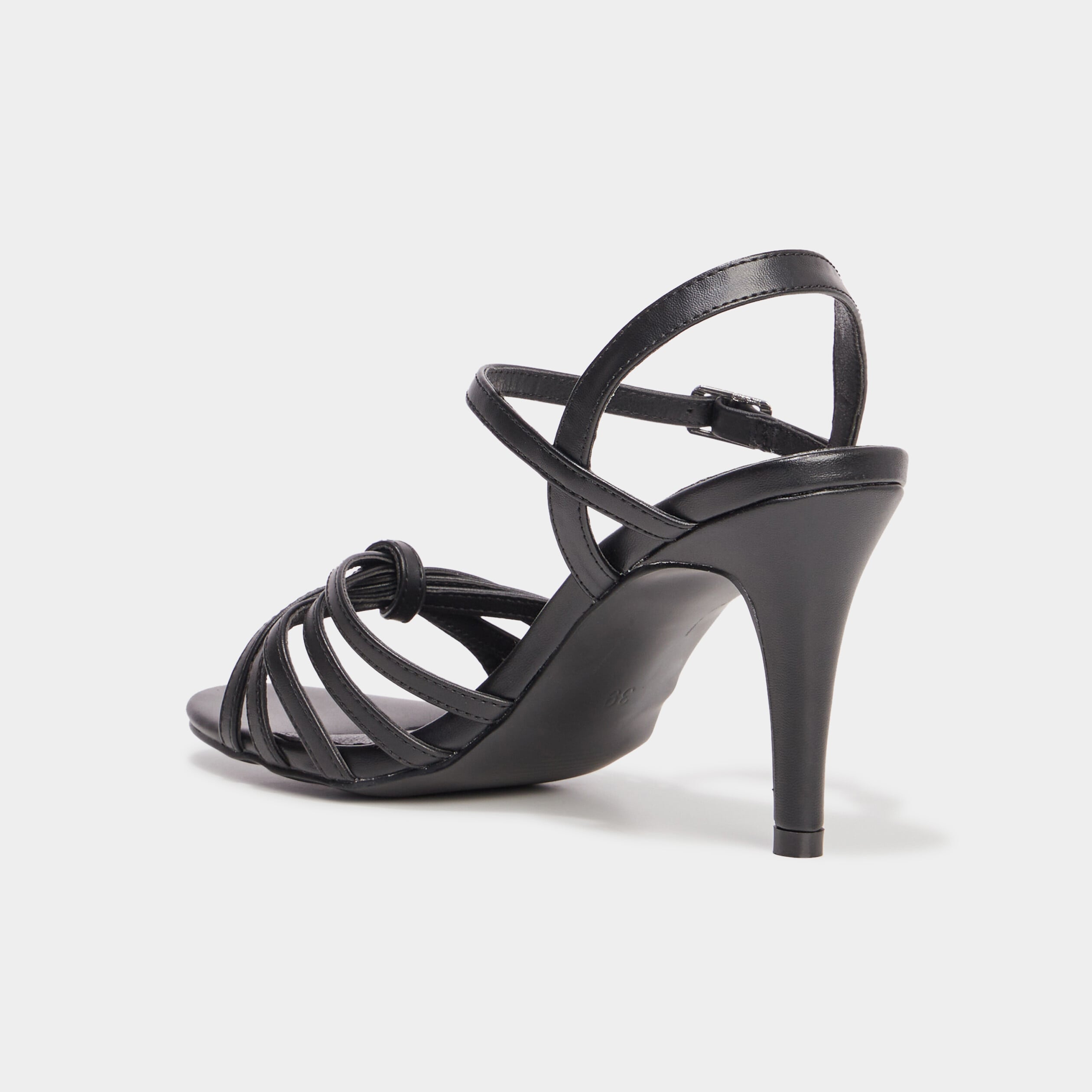Sandales &agrave; talons Mosquitos noir femme