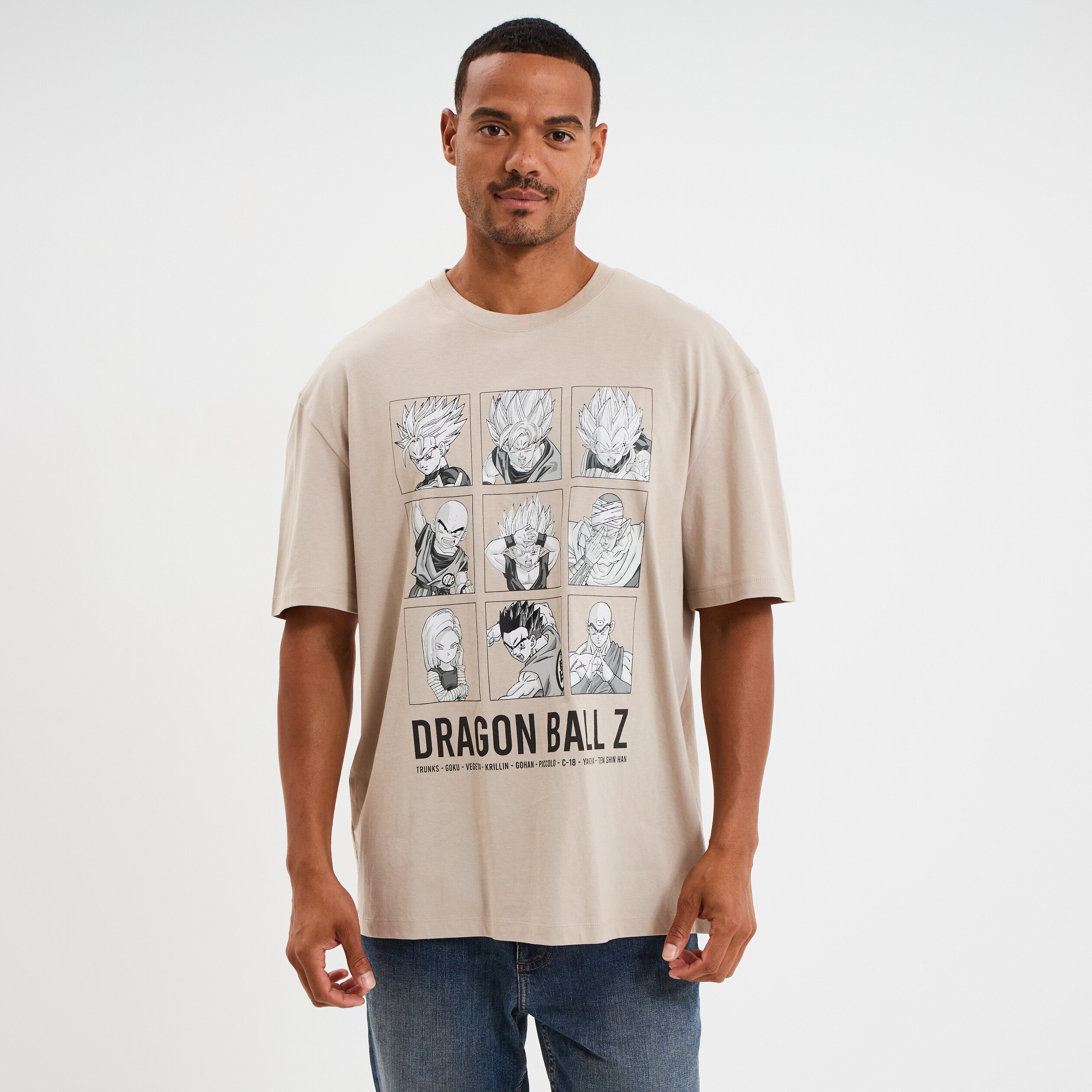 T-shirt manches courtes Dragon Ball Z gris clair homme