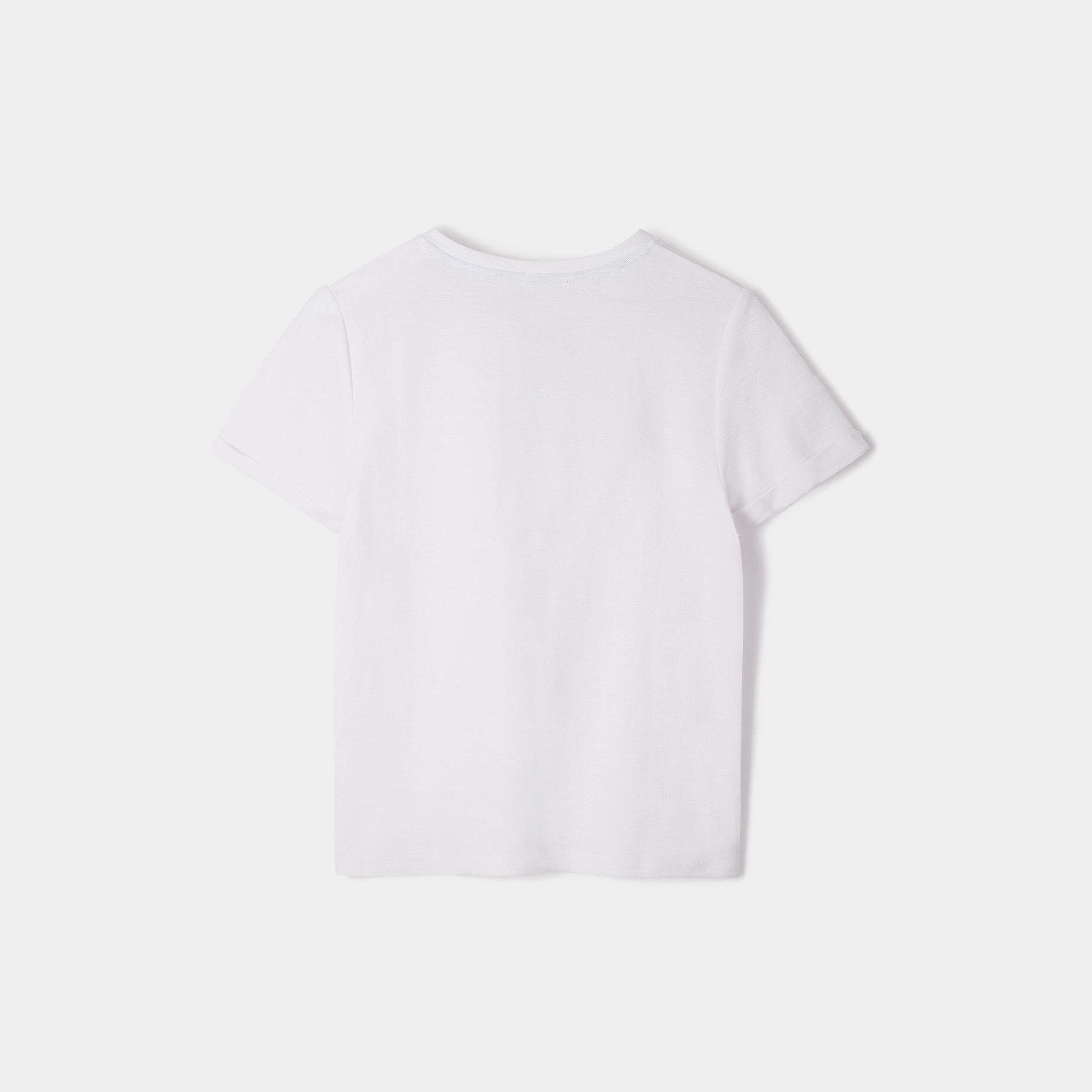 T-shirt manches courtes blanc gar&ccedil;on