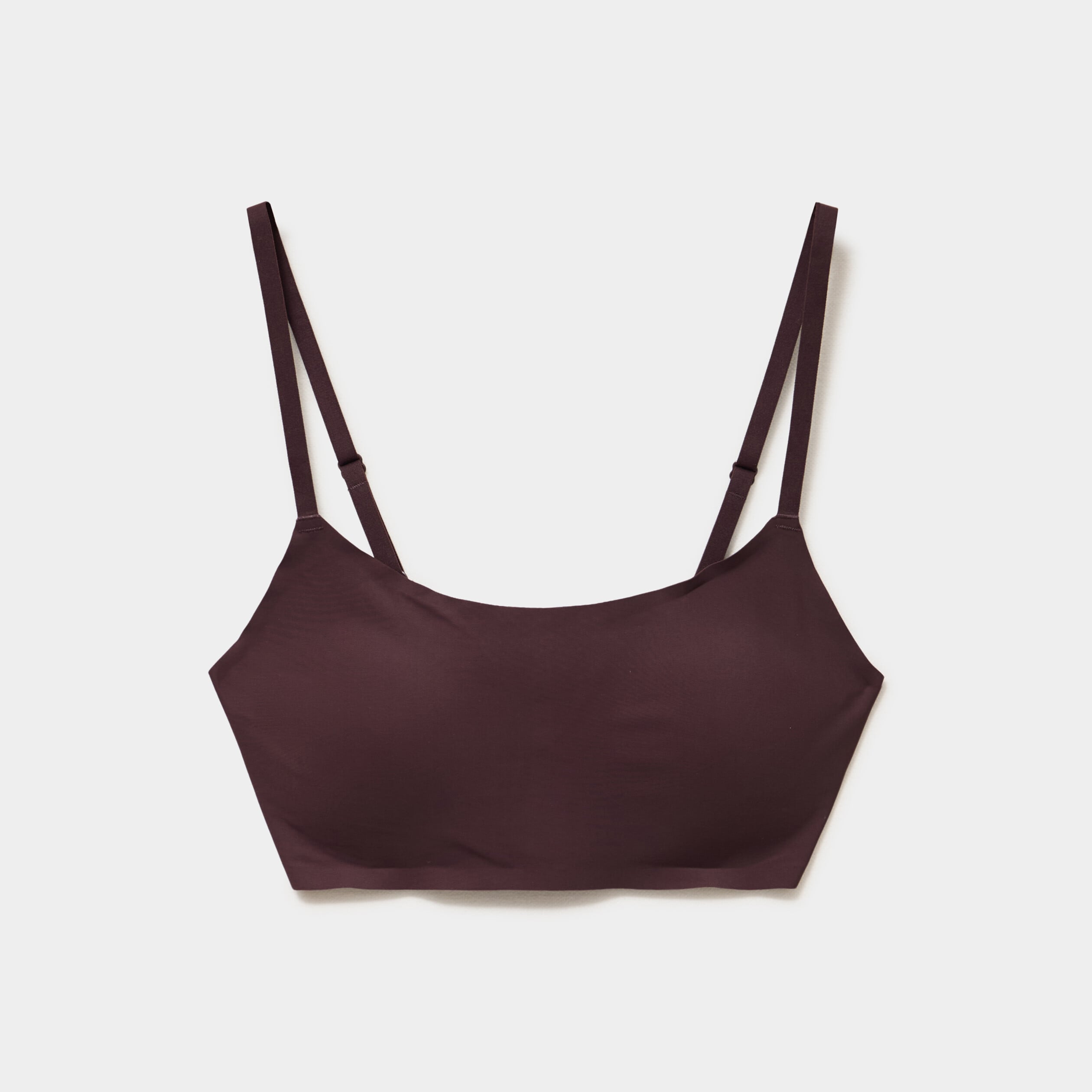 Soutien-gorge brassi&egrave;re bandeau padd&eacute; marron femme