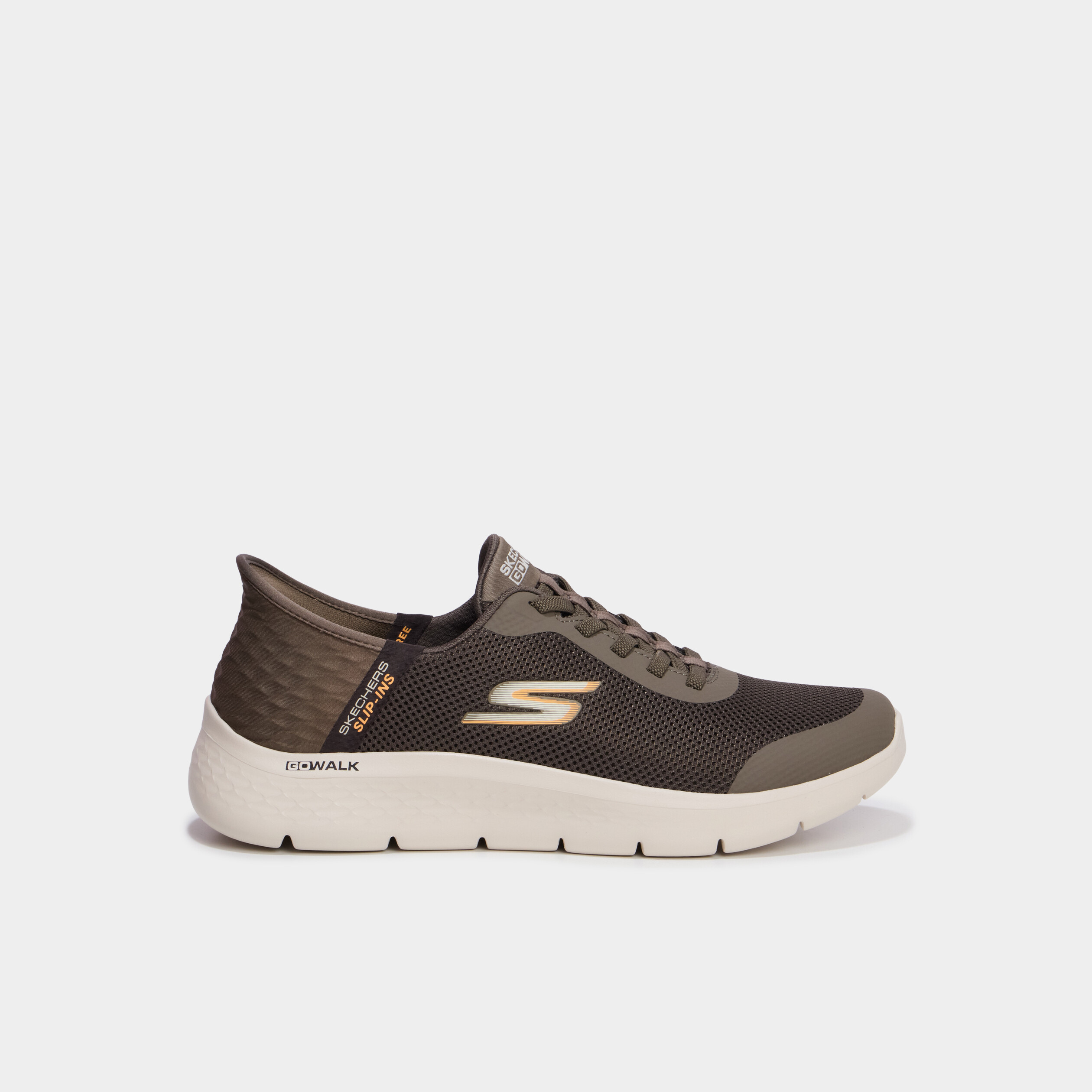 Baskets running Slip Ins GO WALK FLEX marron clair homme