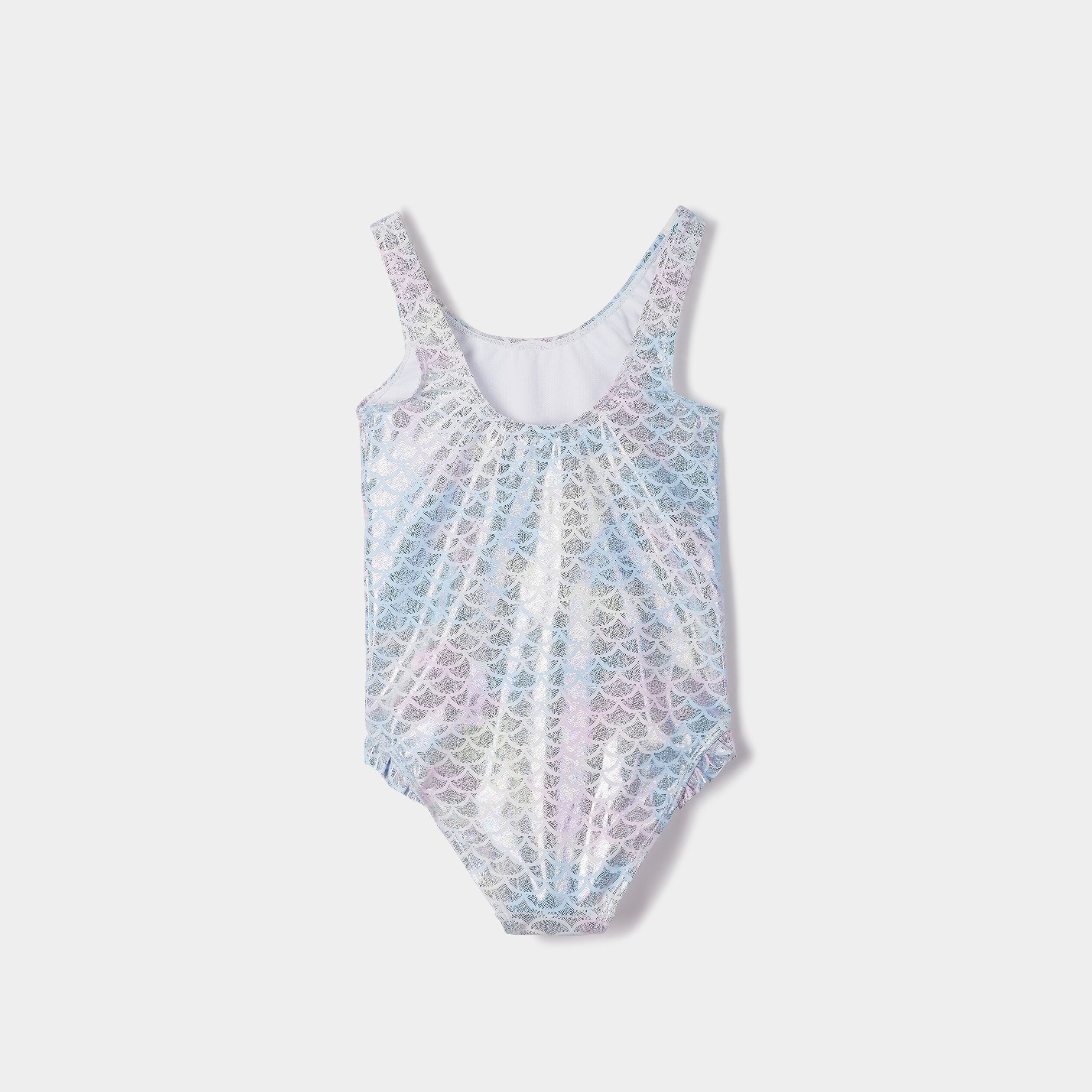 Maillot de bain une pièce avec bonnet parme fille