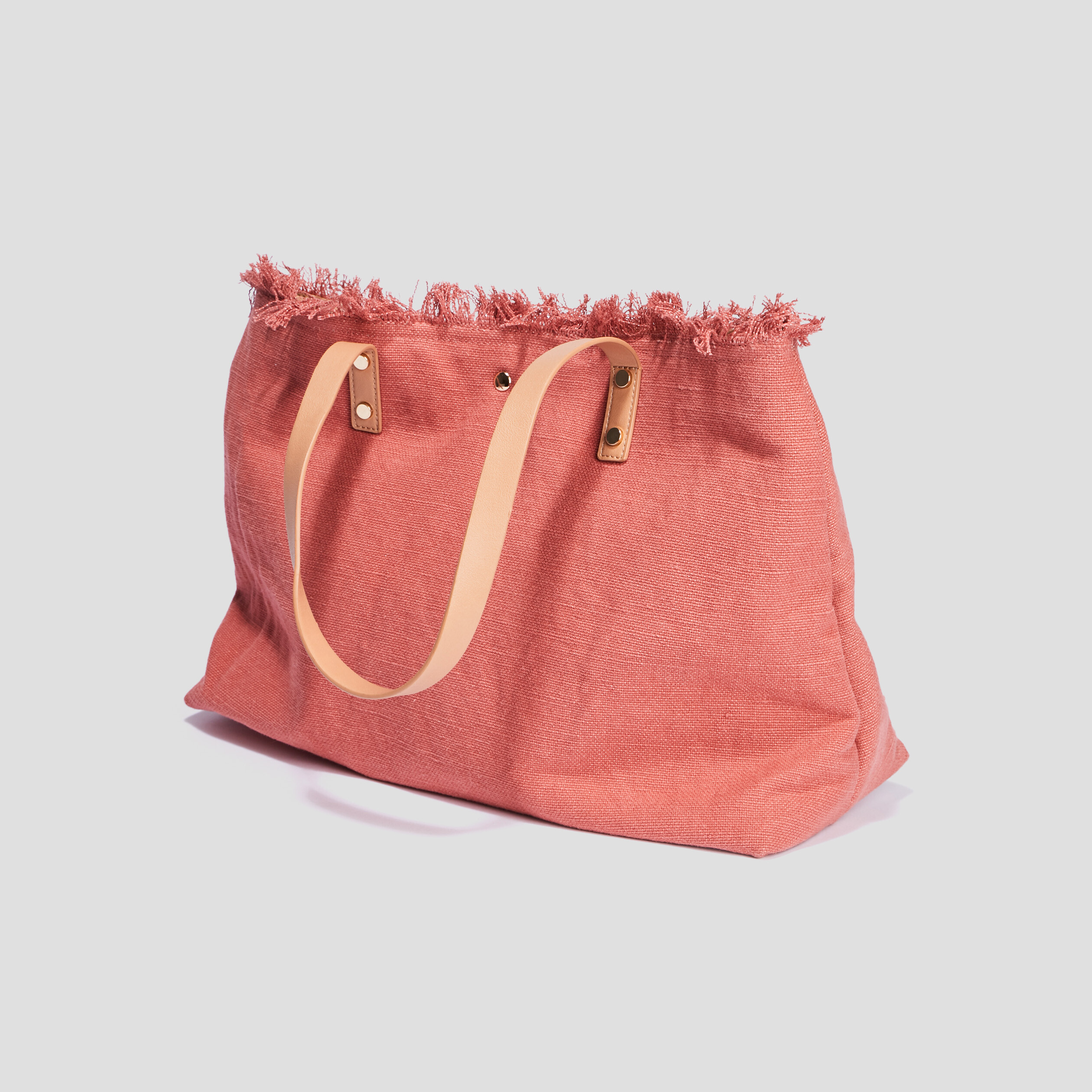 sac cabas avec franges terracotta femme Sac cabas avec franges terracotta femme