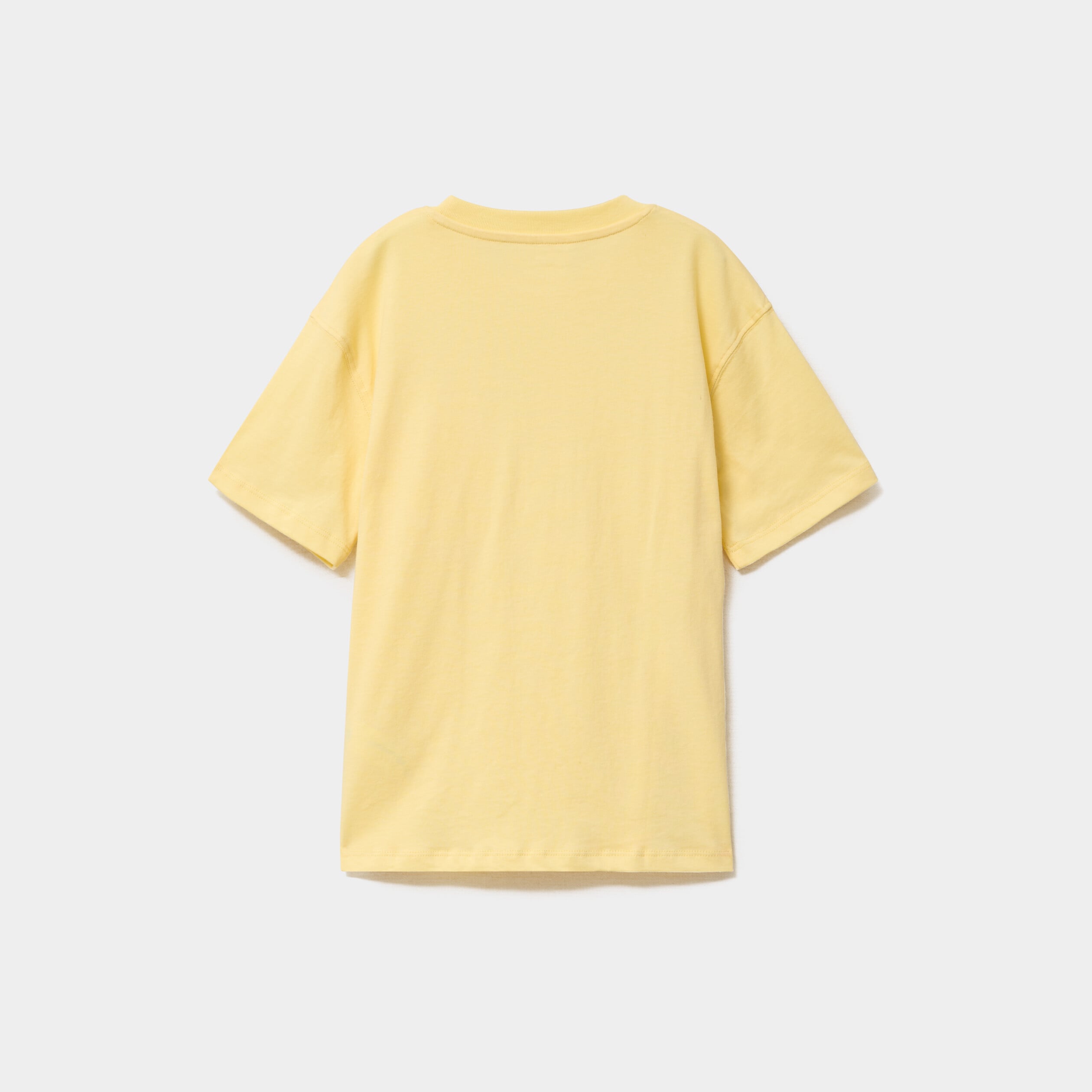 T-shirt oversize 1 poche manches courtes jaune gar&ccedil;on