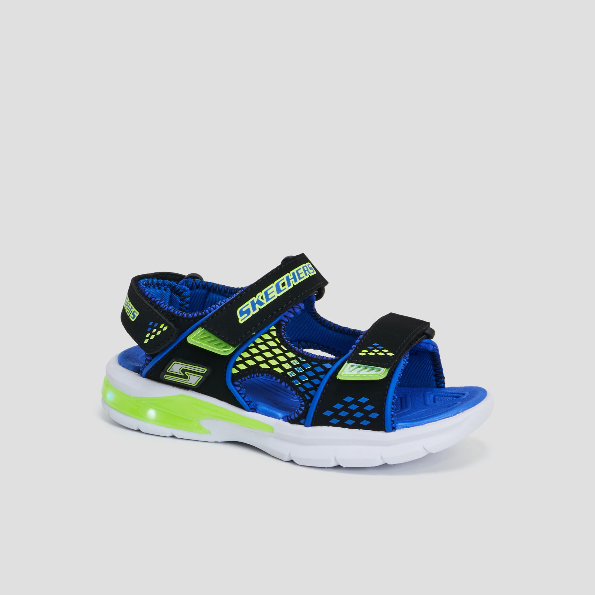 sandales lumineuses a scratchs skechers bleu garcon Sandales lumineuses à scratchs Skechers bleu garçon