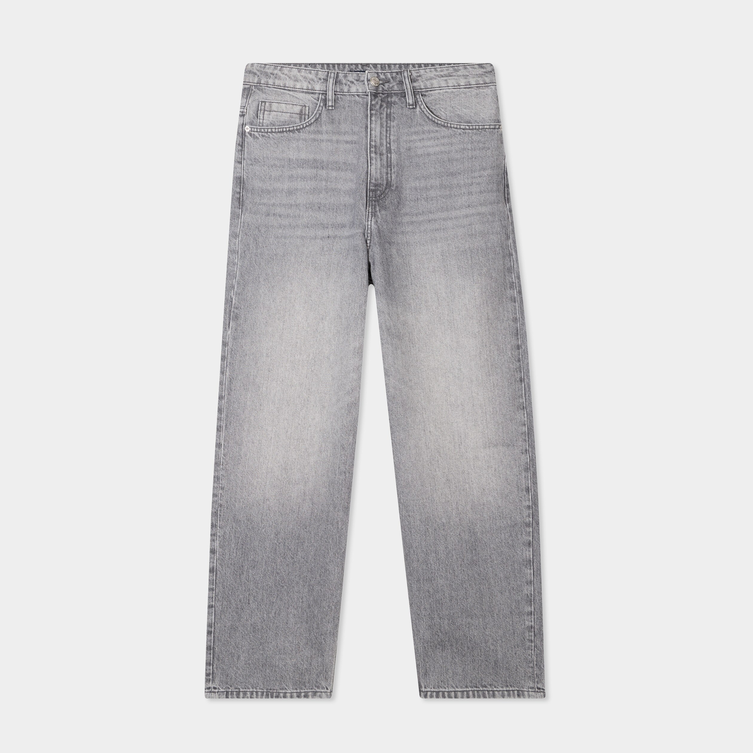 jeans baggy 5 poches coton denim gris homme Jeans baggy 5 poches coton denim gris homme