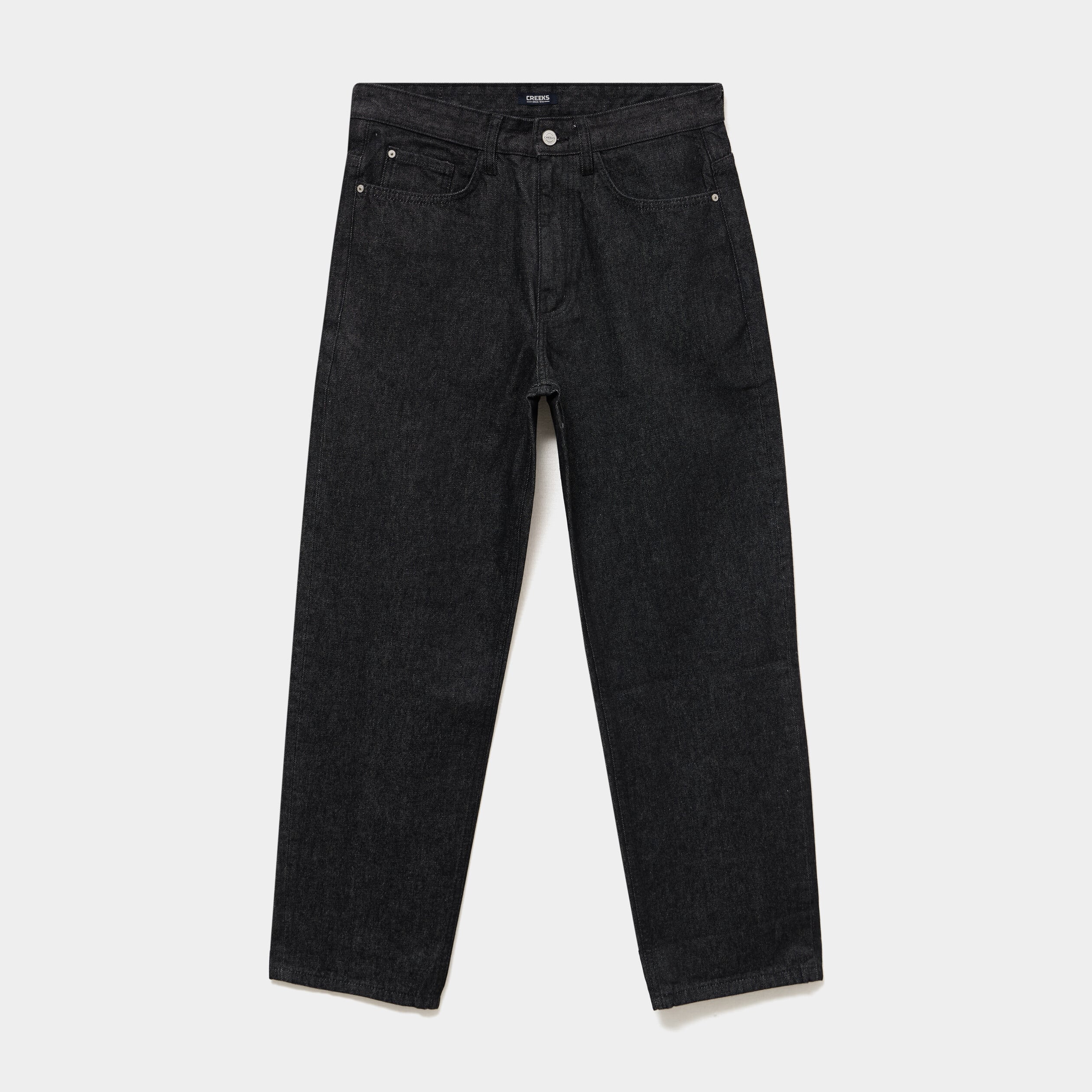 Jean relaxed 5 poches coton denim noir homme