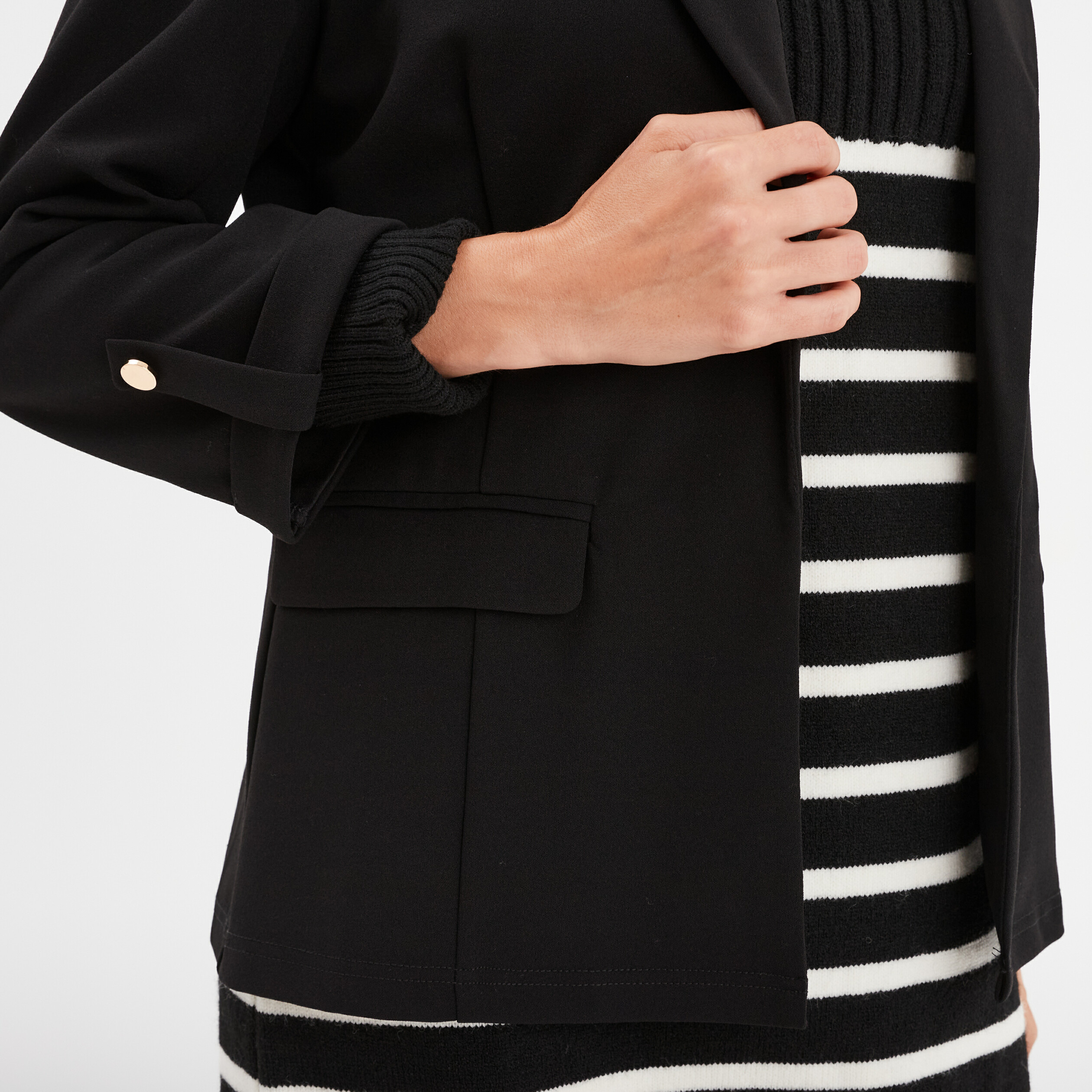 Blazer noir court femme best sale