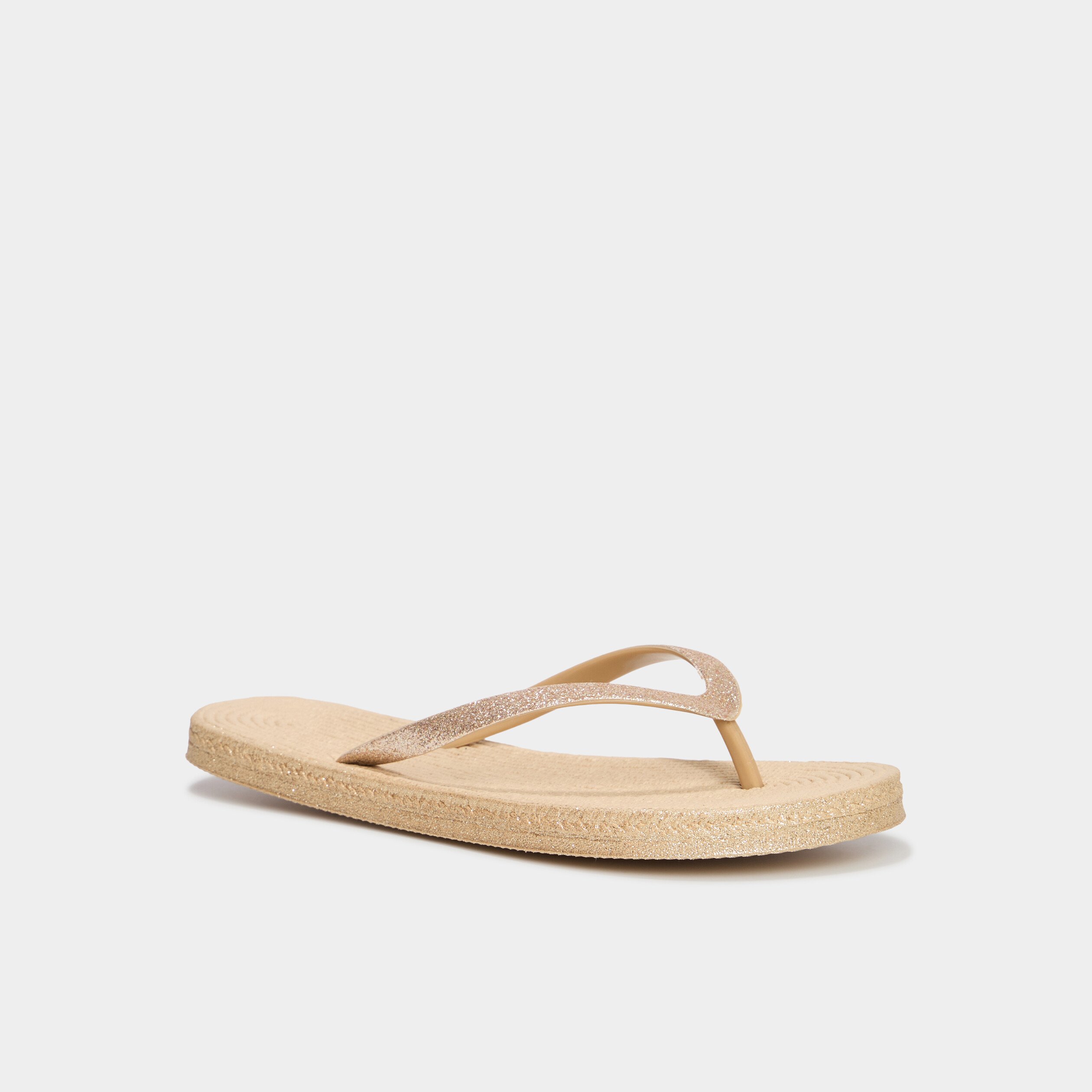 Tongs de plage à paillettes multicolore femme