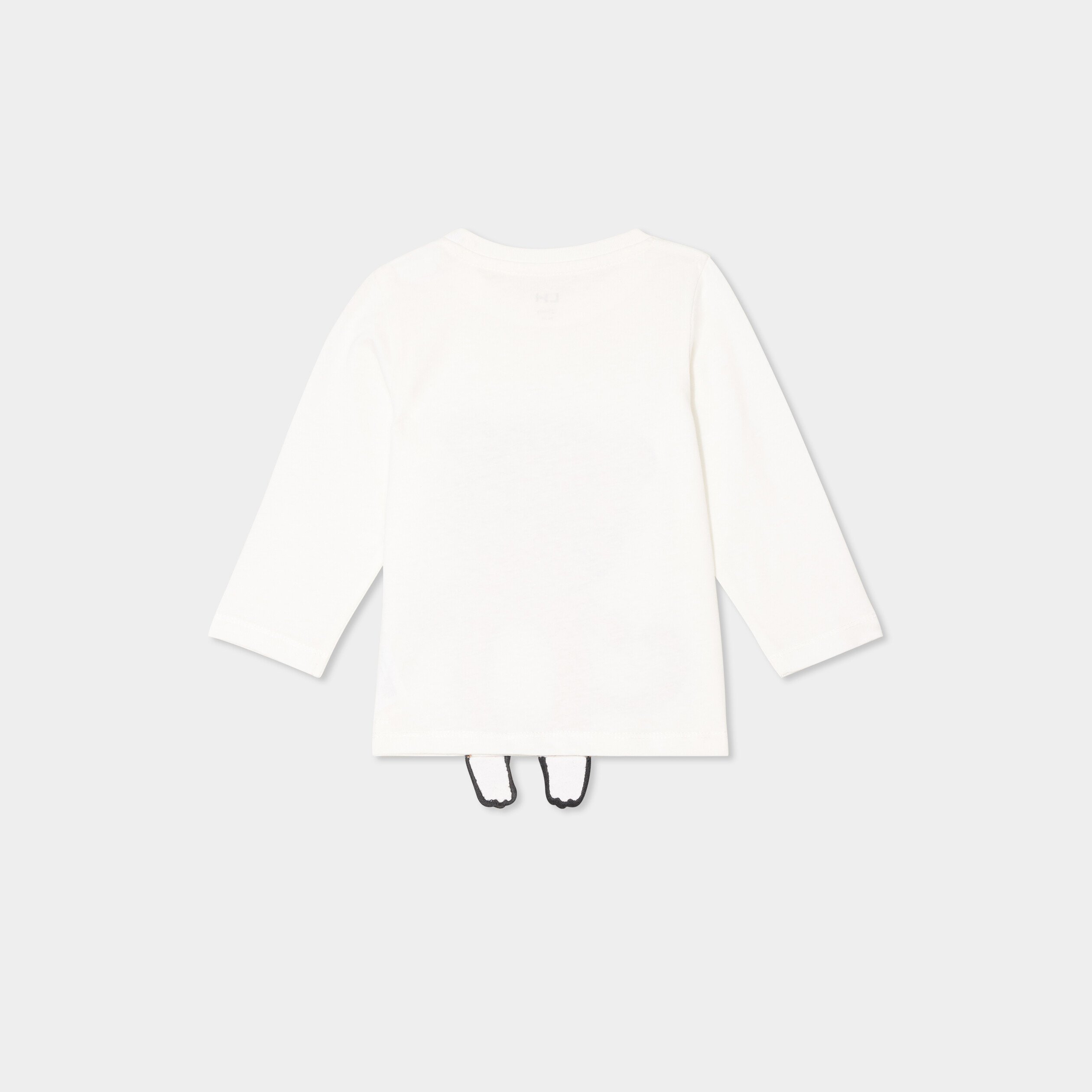 t shirt manches longues coton blanc bebeg T-shirt manches longues coton blanc bébé garçon