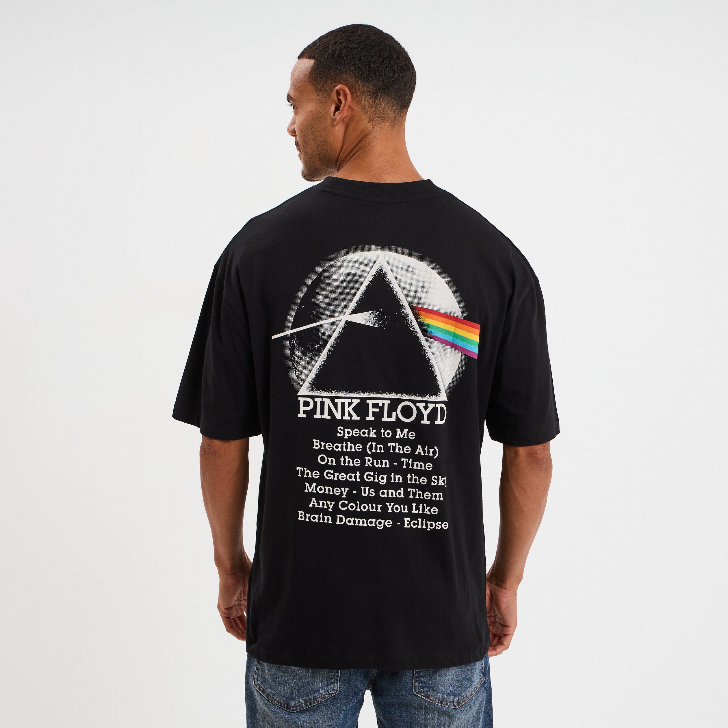 t shirt manches courtes coton pink floyd noir homme T-shirt manches courtes coton Pink Floyd noir homme