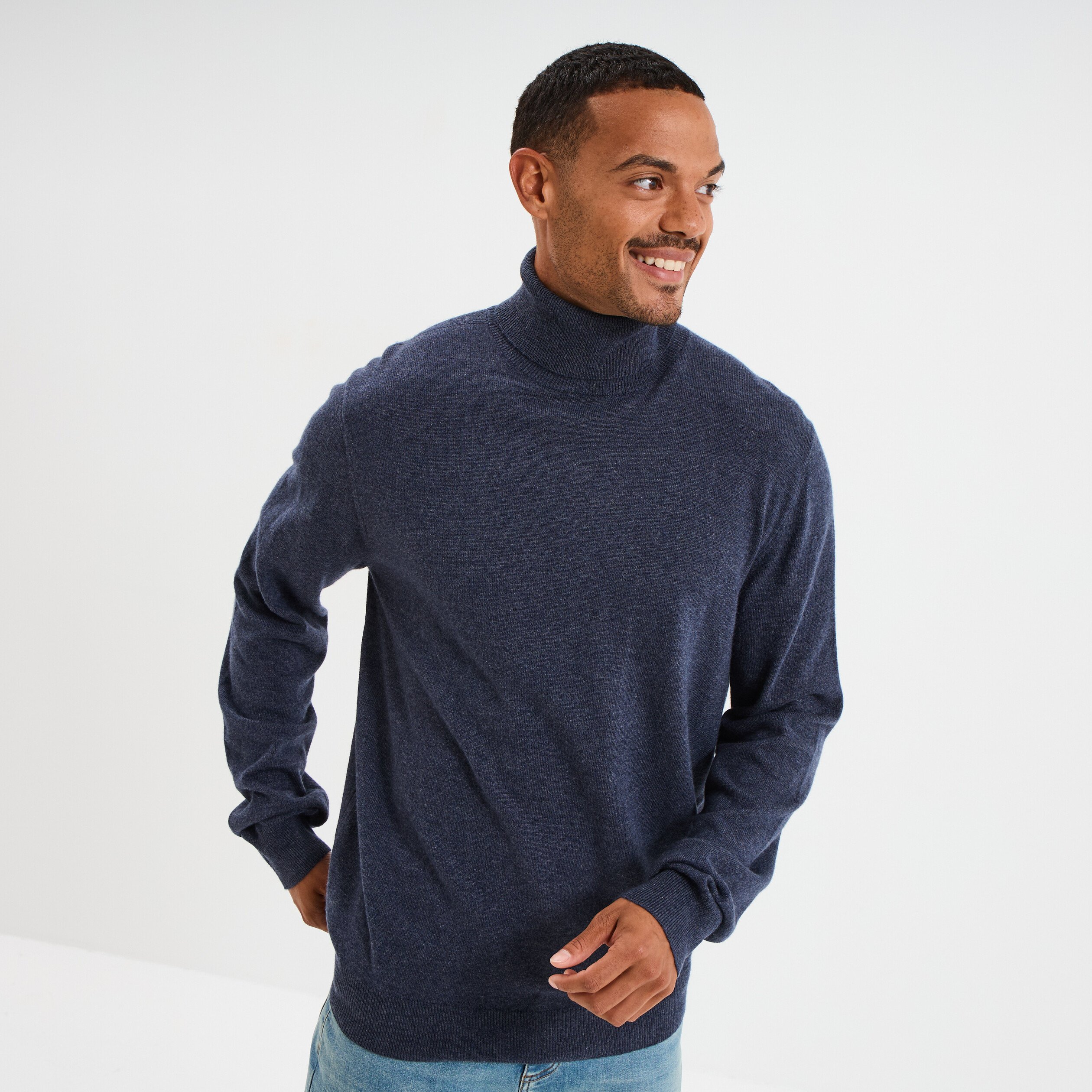 Pull Col Col RoulÃ© Homme Bleu Marine Pull Col Roulé Bleu Marine