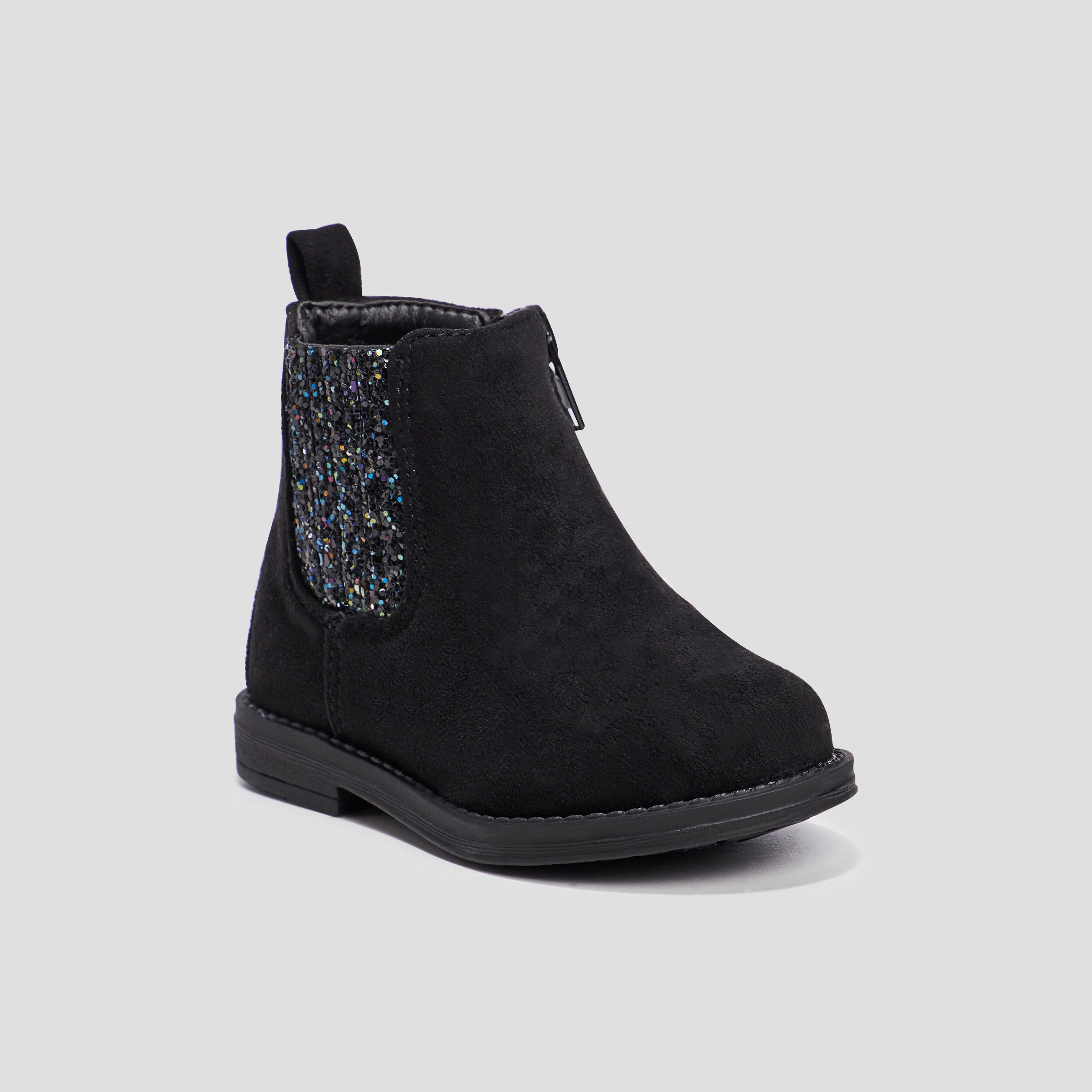 Bottines pailleté chelsea zippées noir bébé fille