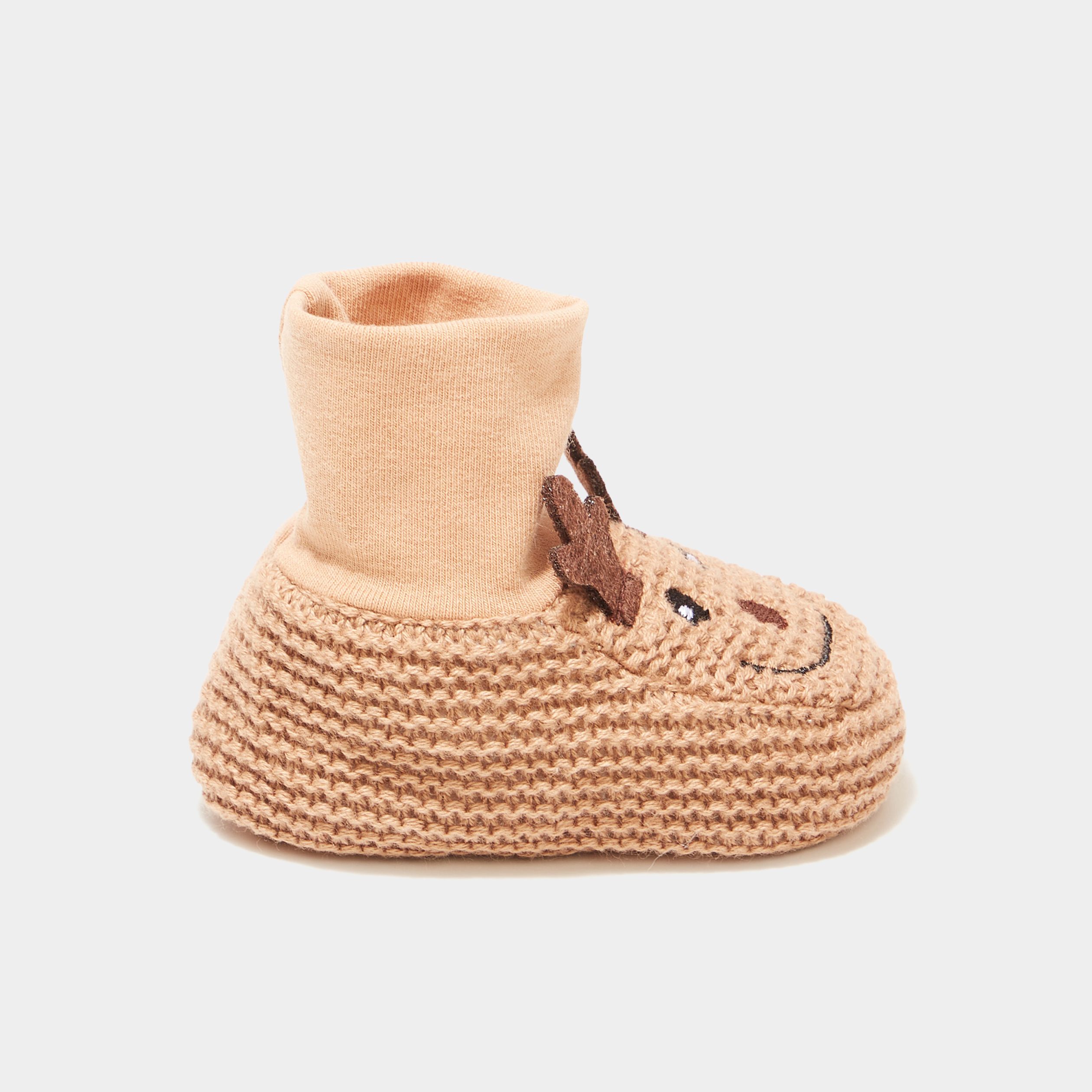 chaussettes dinterieur mi hautes coton sable bebeg Chaussettes d'intérieur mi-hautes coton sable bébé garçon