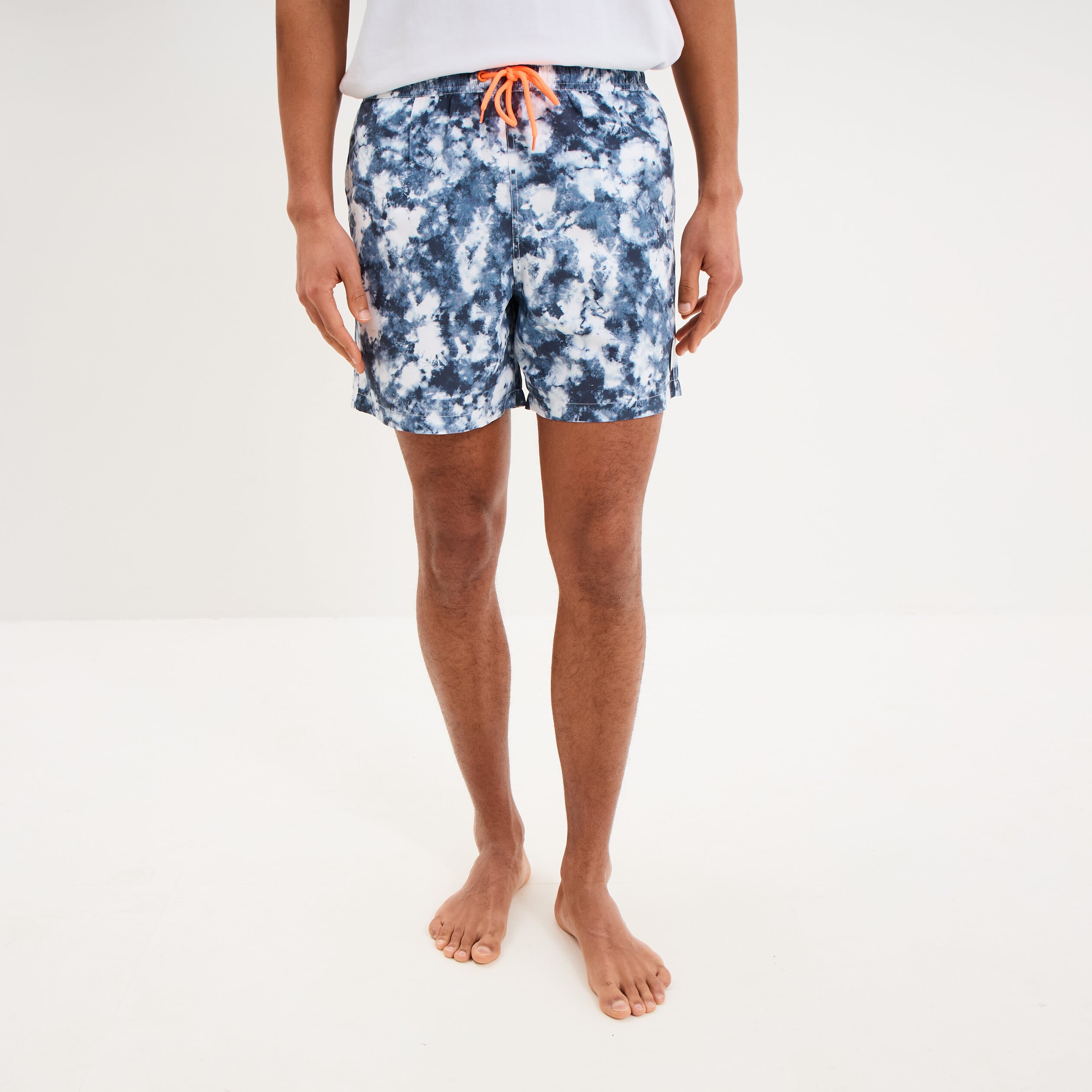 Short de bain bleu homme