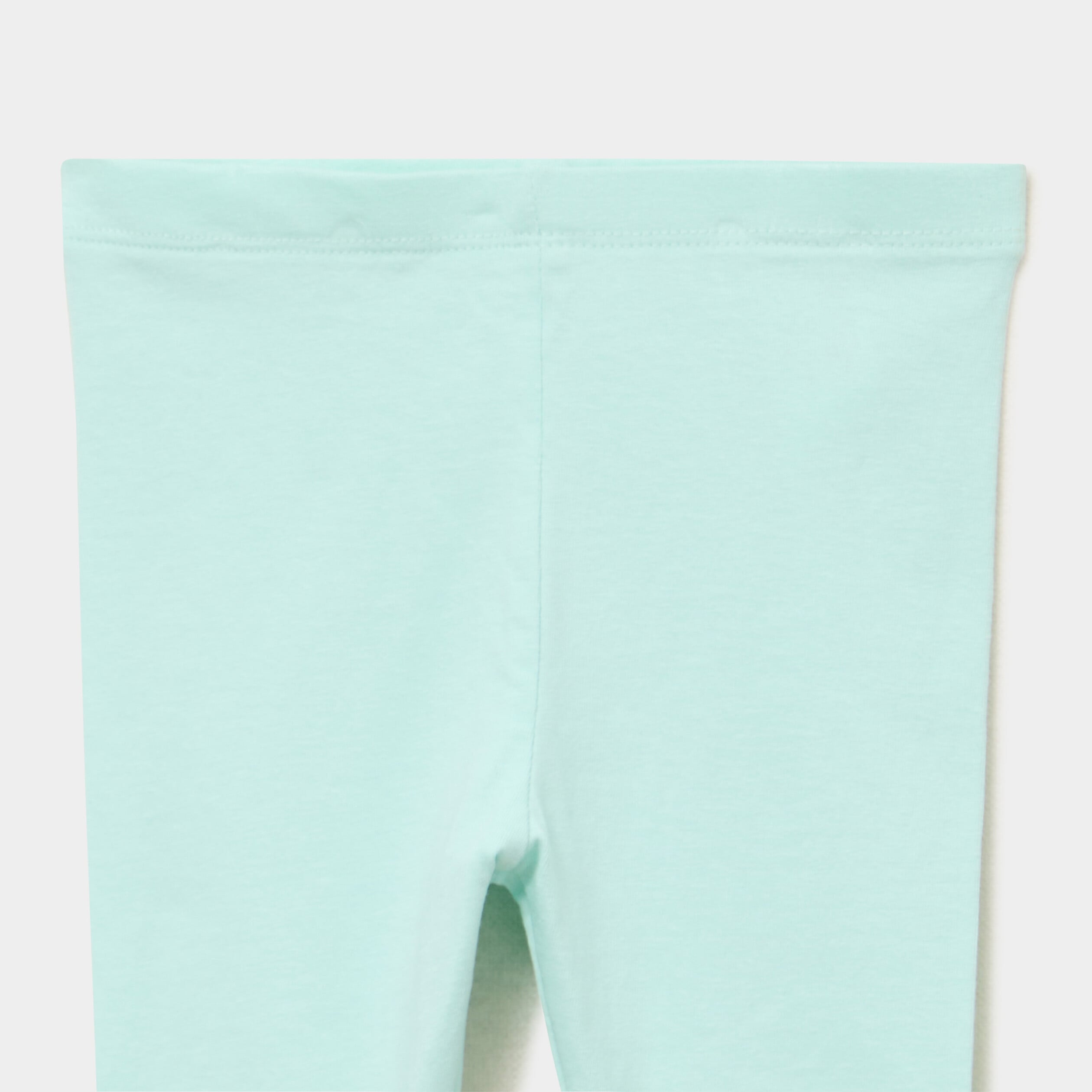 Legging uni en coton bleu turquoise b&eacute;b&eacute; fille