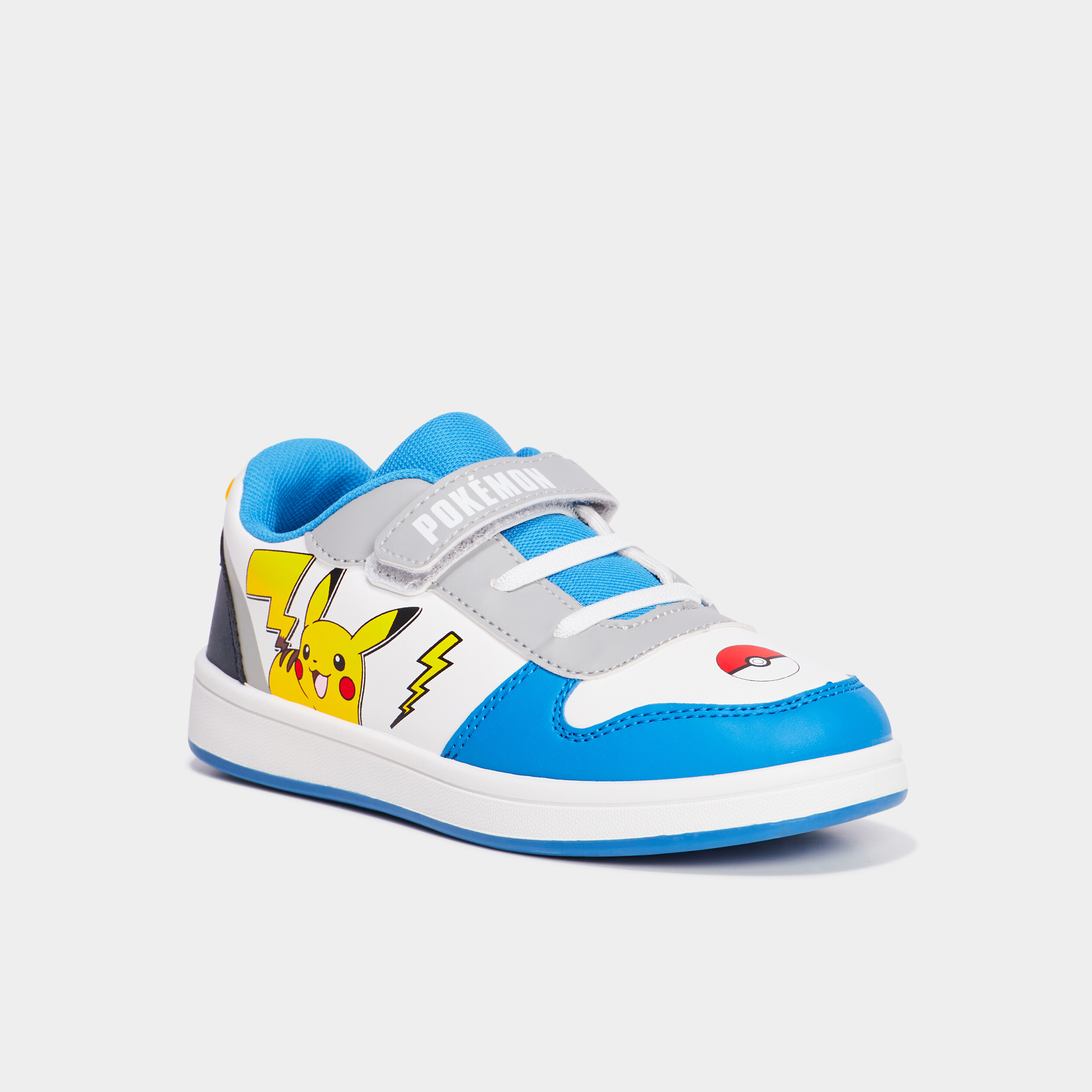 tennis basses a scratchs pokemon pikachu bleu garcon Tennis basses à scratchs Pokémon Pikachu bleu garçon