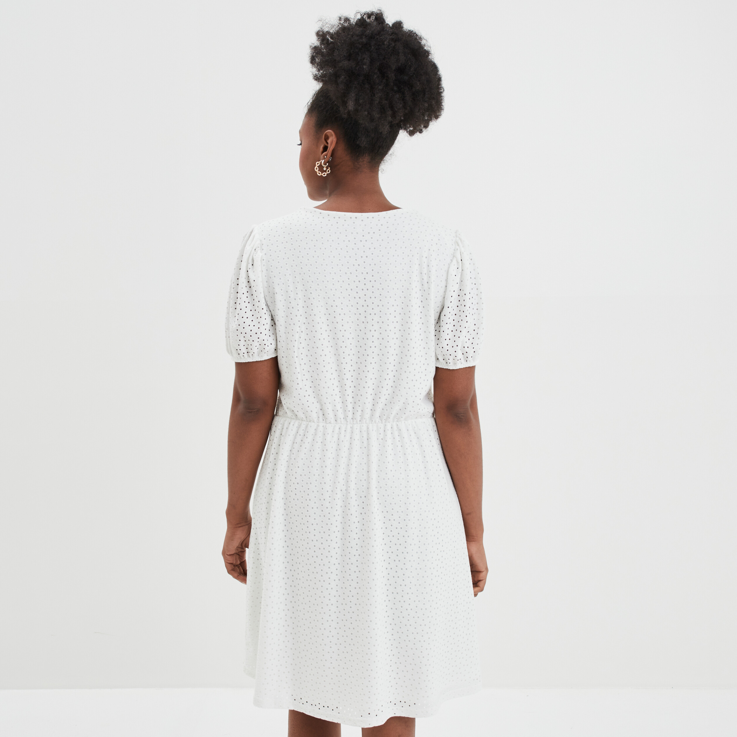 robe patineuse broderie anglaise blanc femme Robe patineuse broderie anglaise blanc femme