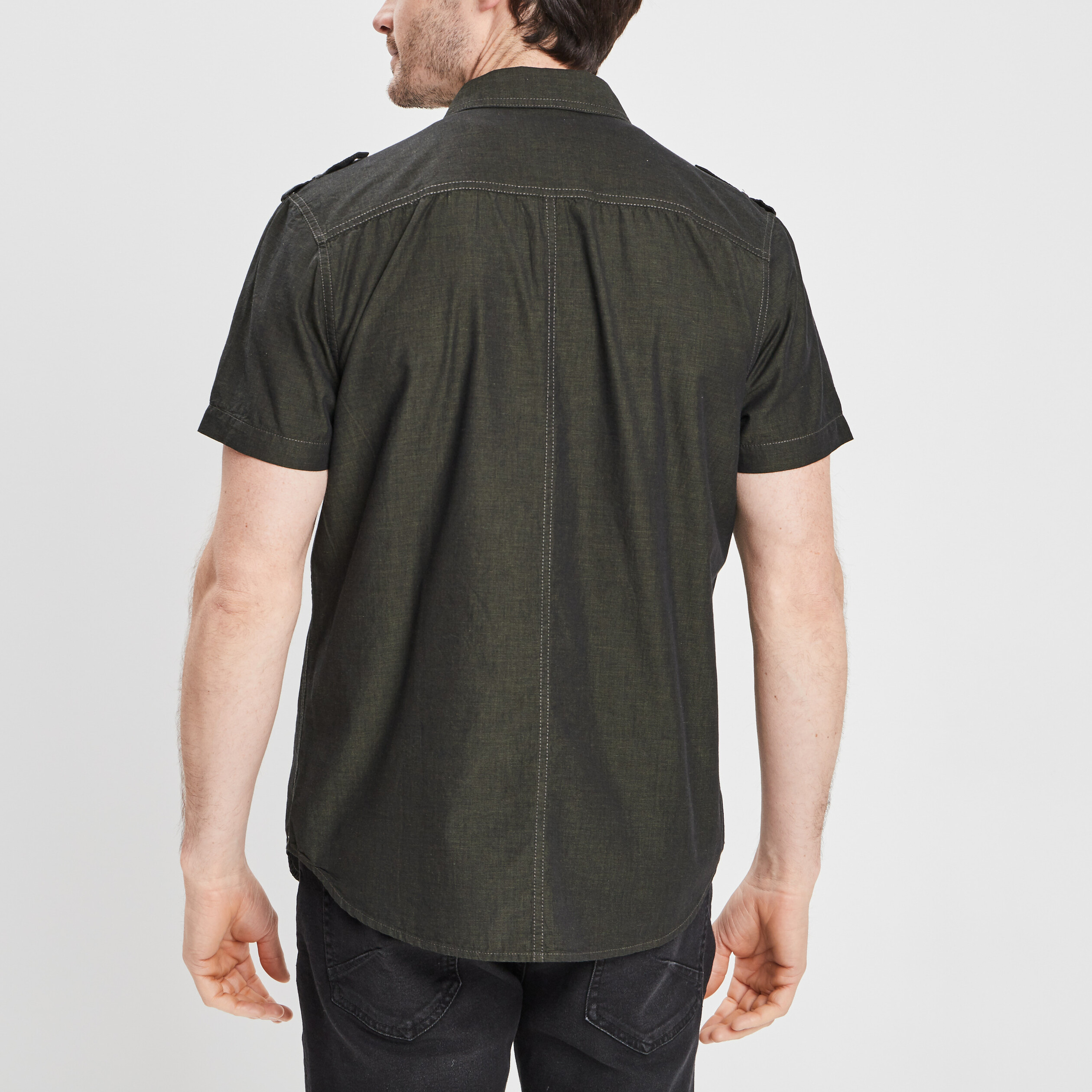 Chemise Liberto vert kaki homme