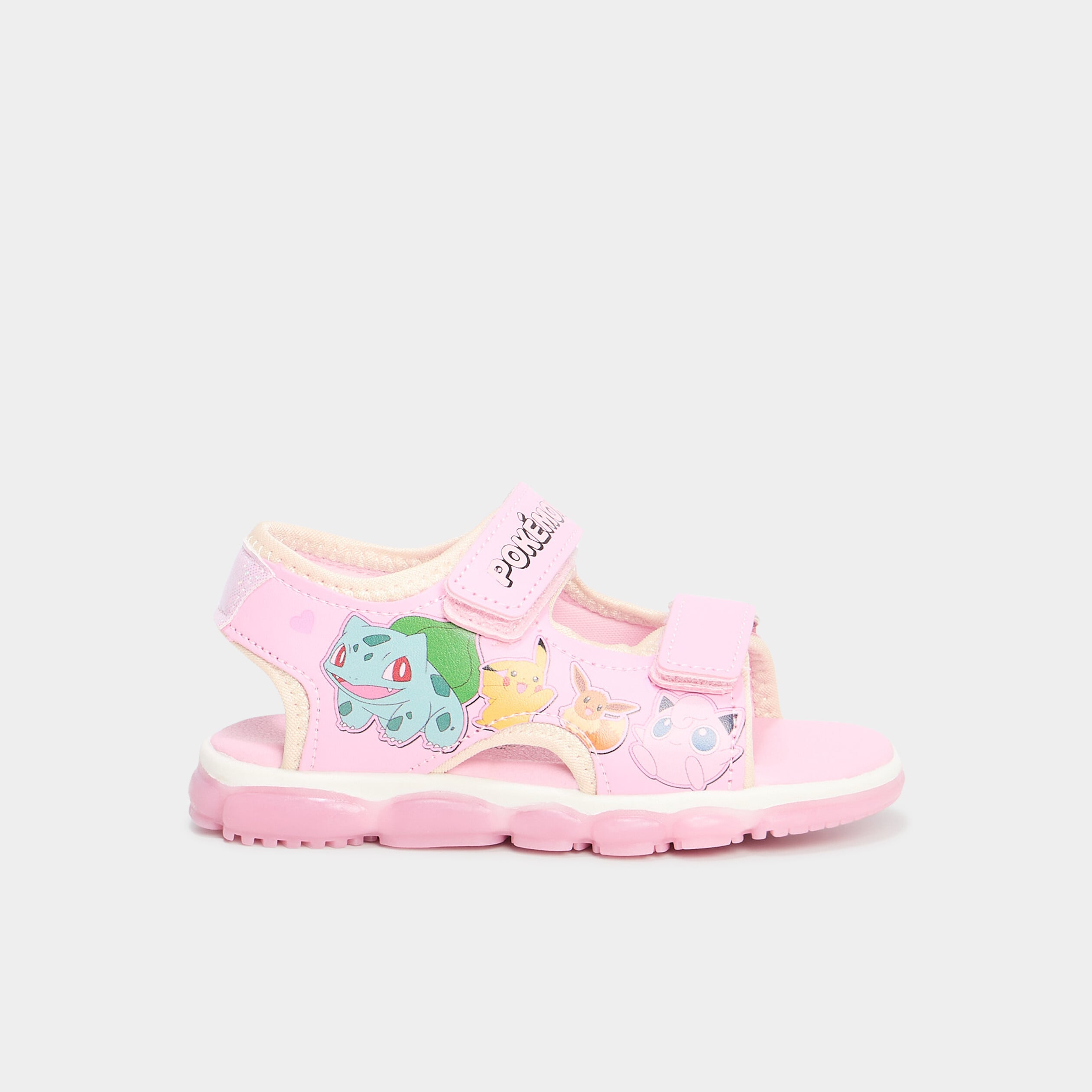 Sandales semelles lumineuses Pok&eacute;mon rose fille