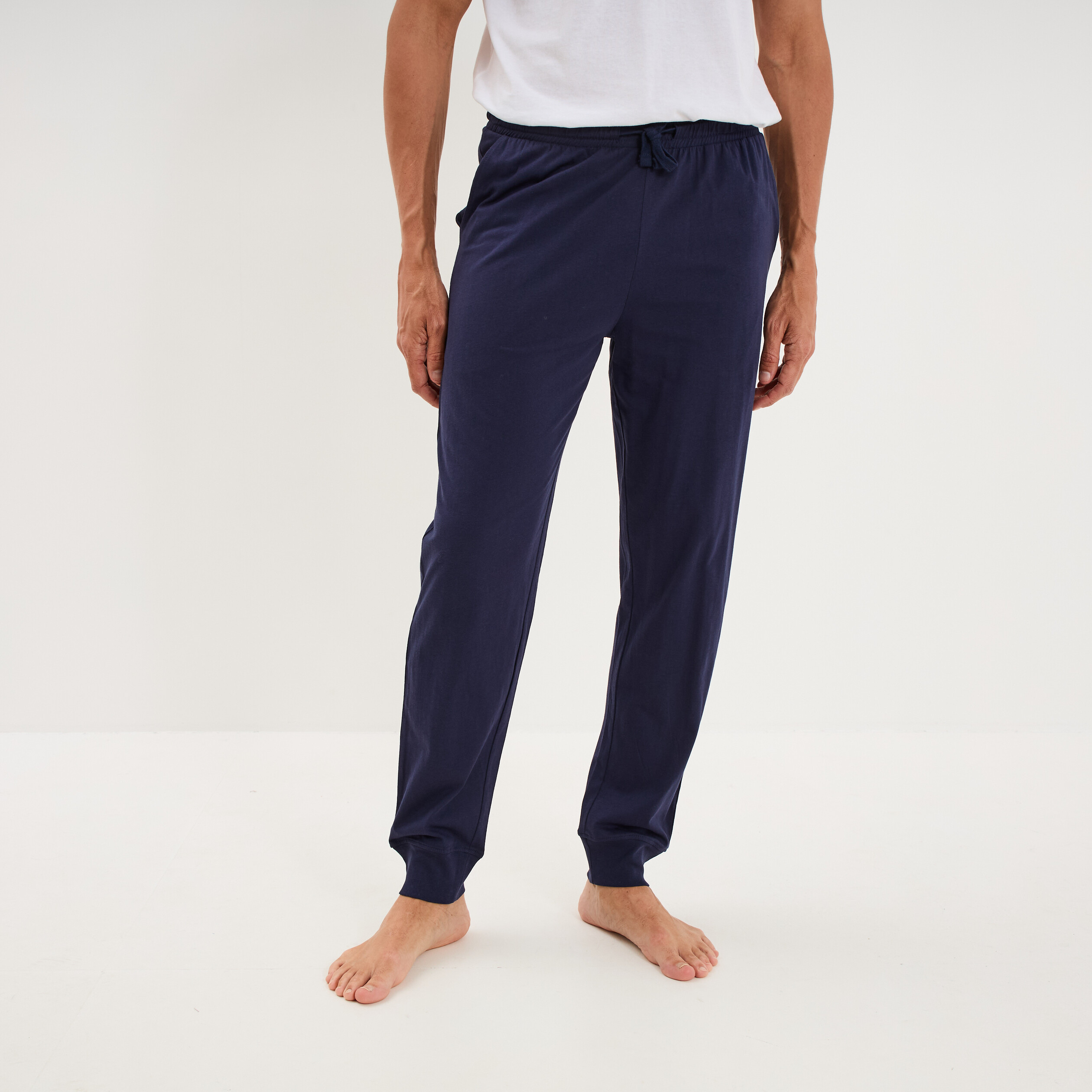 Lot 2 pantalons de pyjama coton bleu homme