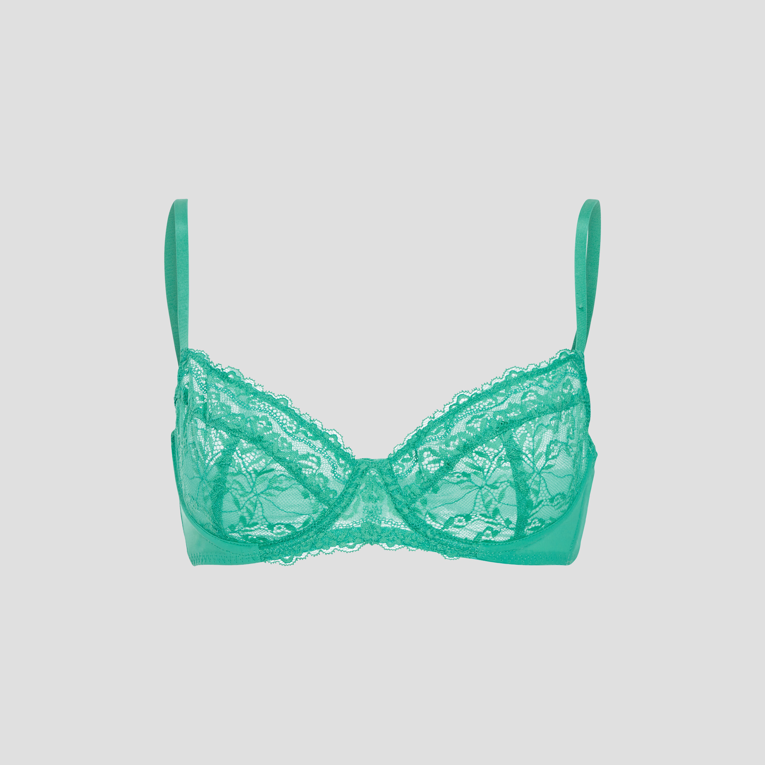 Soutien-gorge embo&icirc;tant micro dentelle vert menthe femme