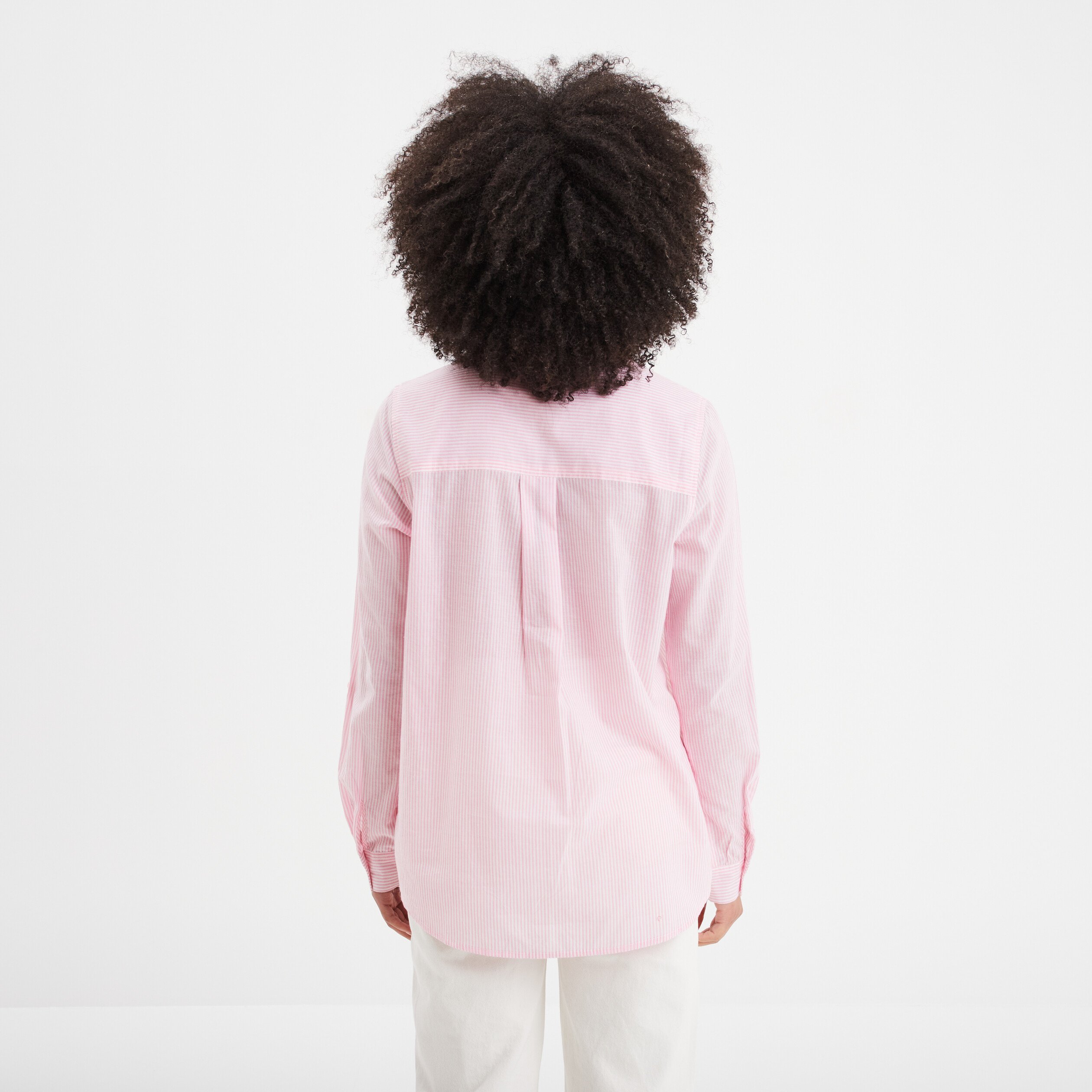 chemise manches ajustables 1 poche coton blanc femme Chemise manches ajustables 1 poche coton blanc femme