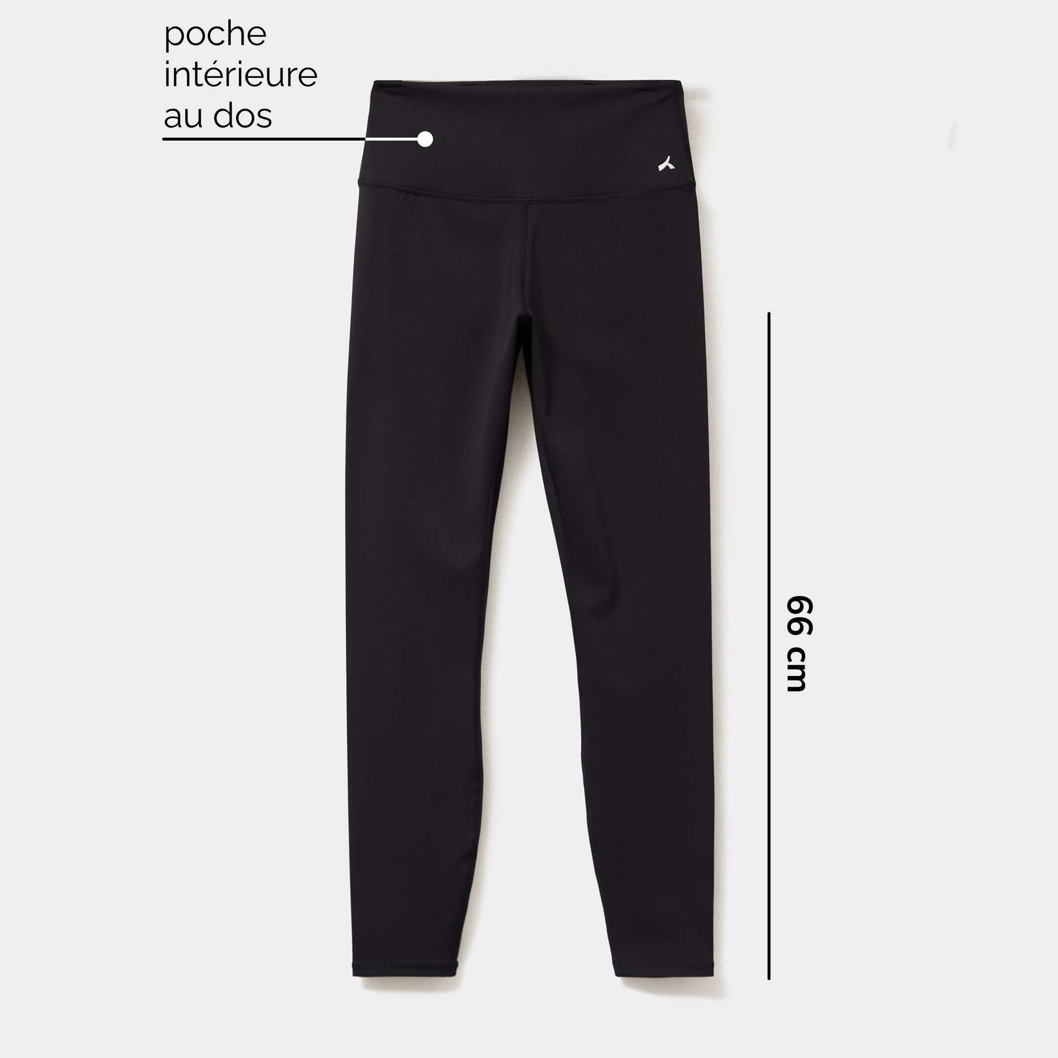 Legging de sport gainant taille haute noir femme
