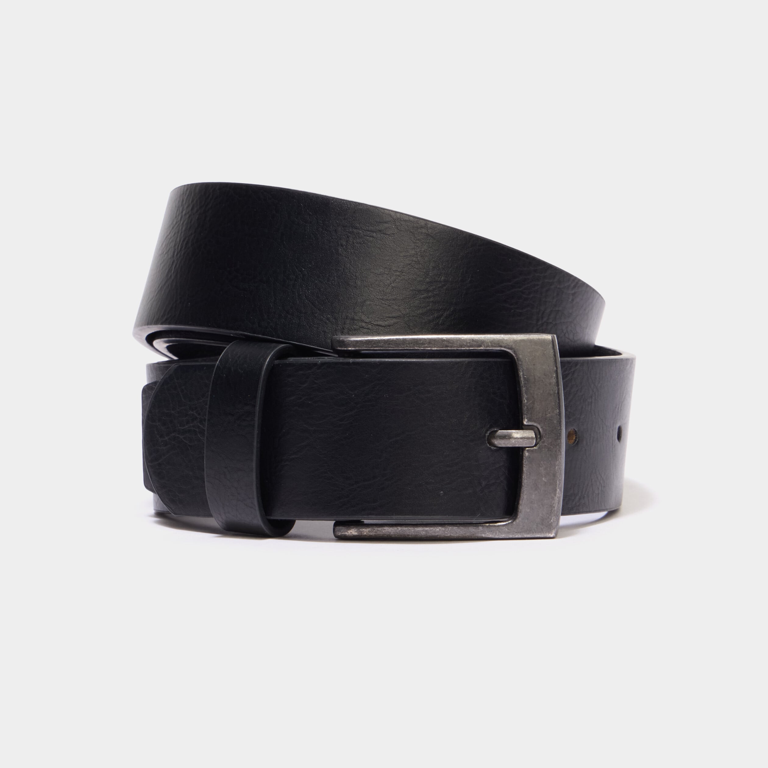 Ceinture &agrave; boucle rectangulaire noir homme
