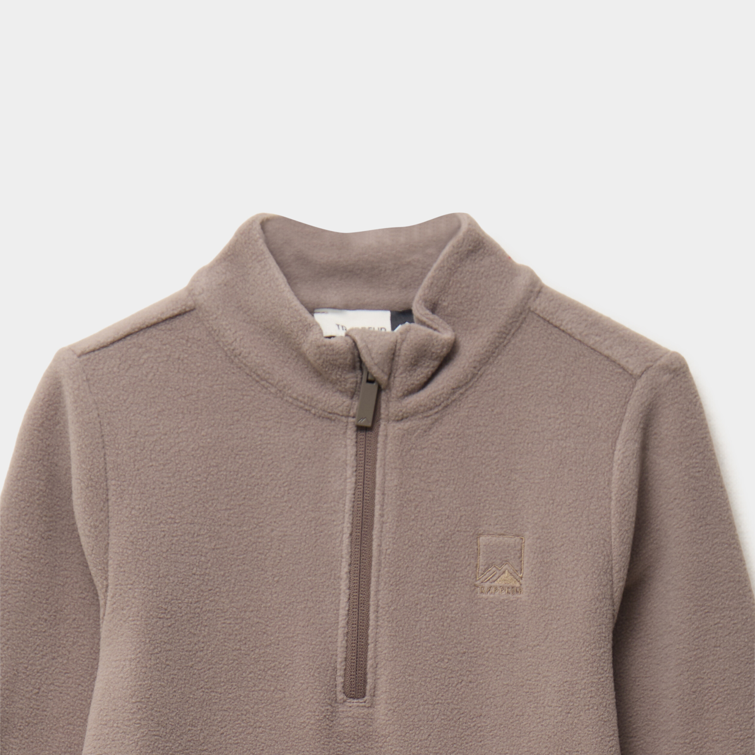 Sweat polaire col camionneur gris gar&ccedil;on