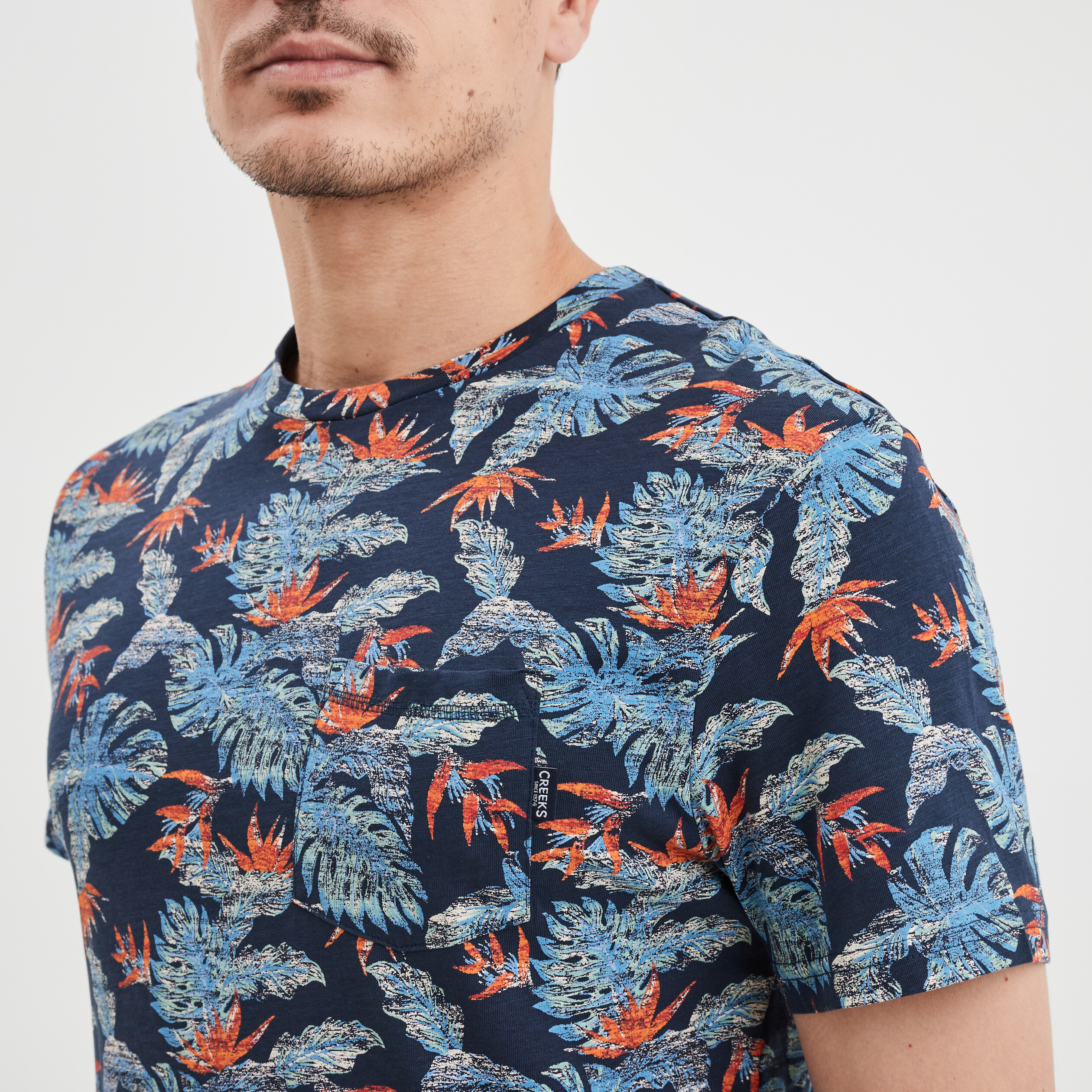 t shirt manches courtes creeks bleu marine homme T-shirt manches courtes Creeks bleu marine homme