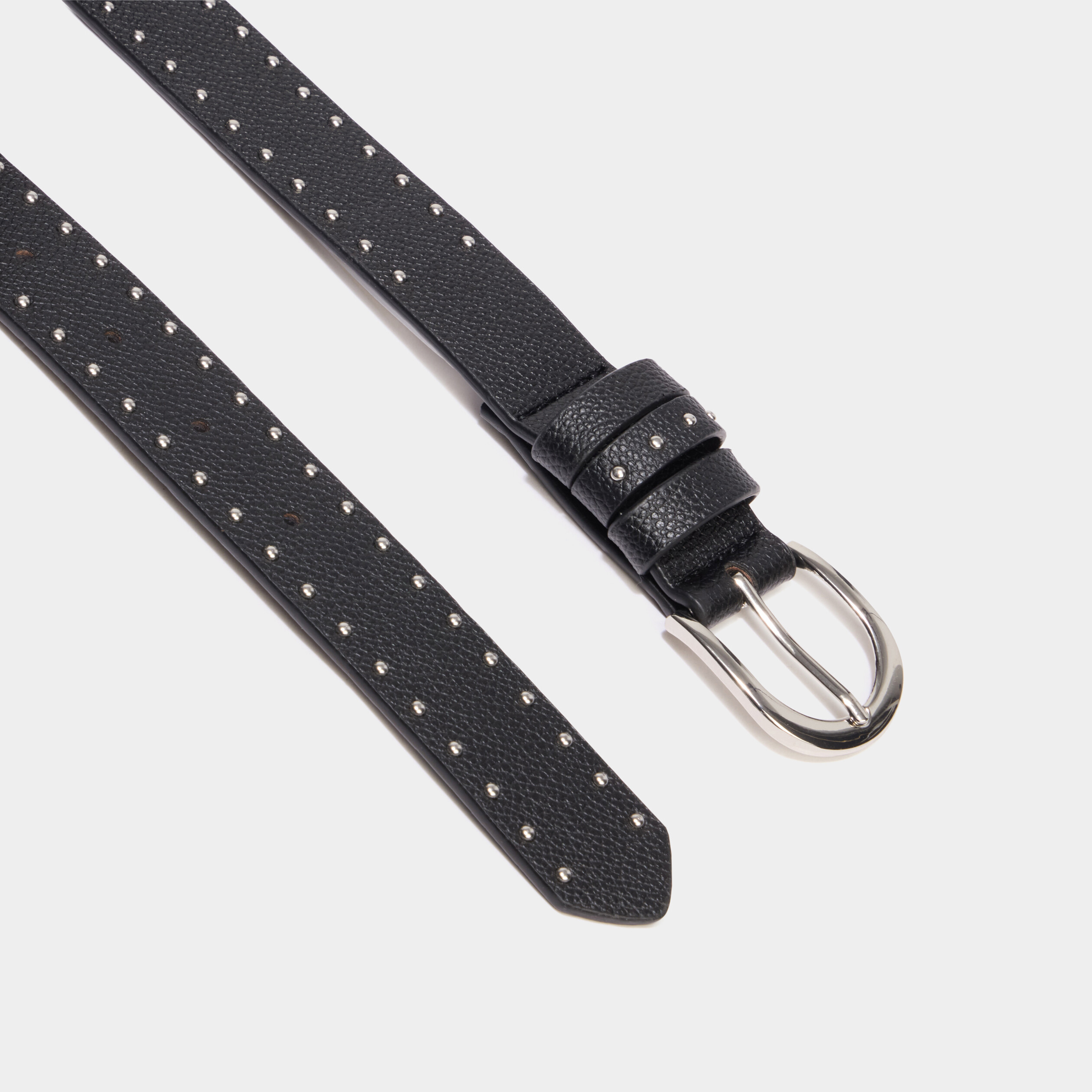 Ceinture clout&eacute;e noir femme